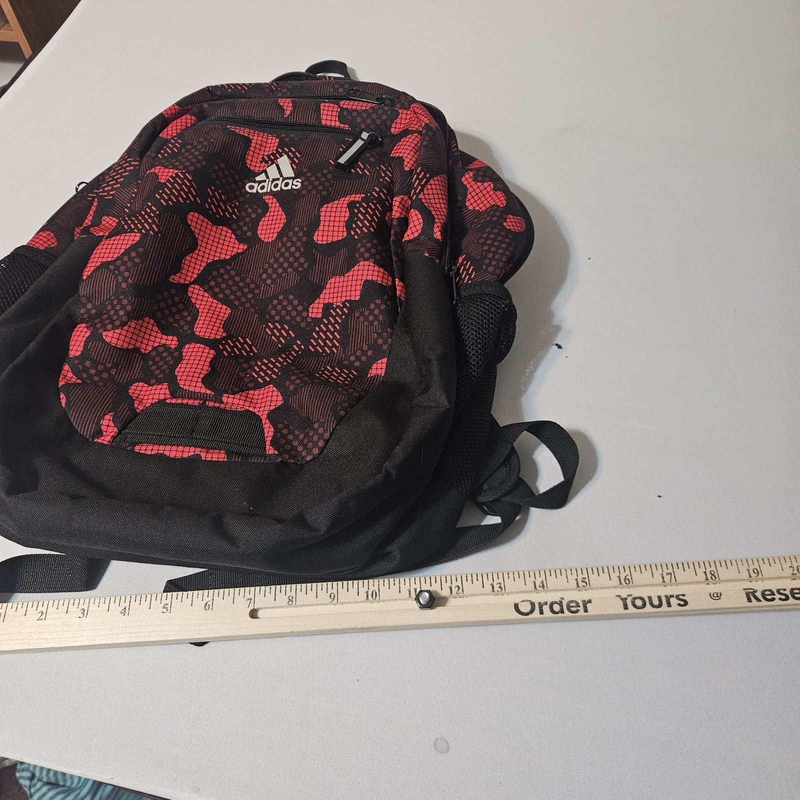 Adidas Red Camo laptop Backpack Backpack Camo EUC