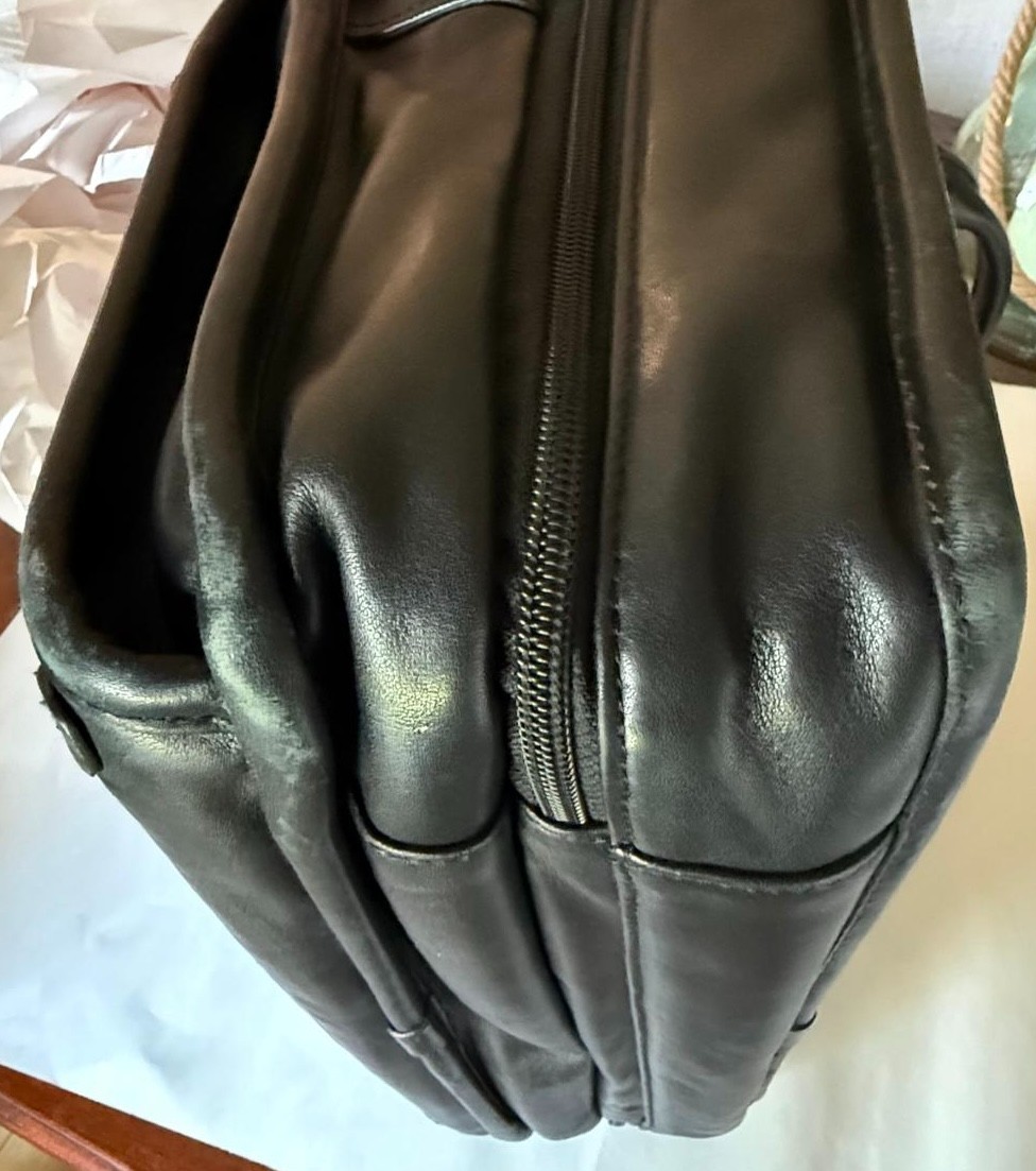 96531DH Tumi Alpha 2 T-Pass Organizer Briefcase in Black Napa Leather Laptop Bag