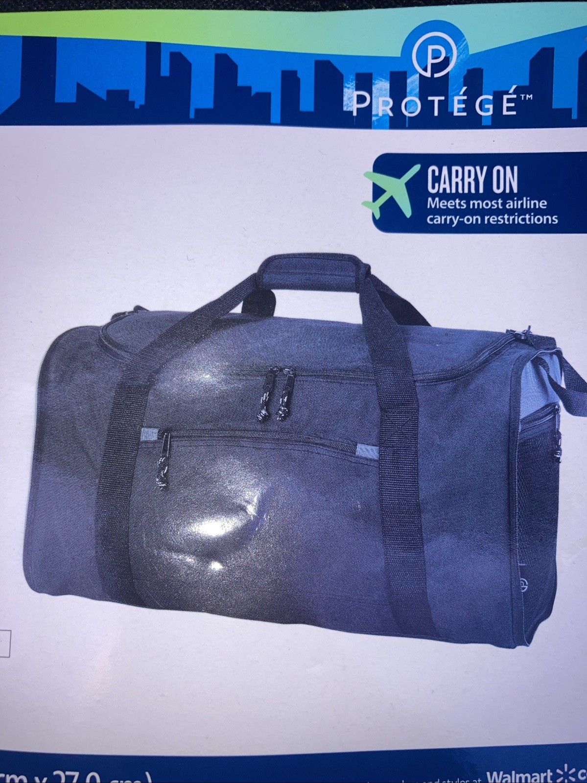 Protege 20” BLK Expandable Duffle Bag Tote Overnight Durable Carry On (NEW W/TAG