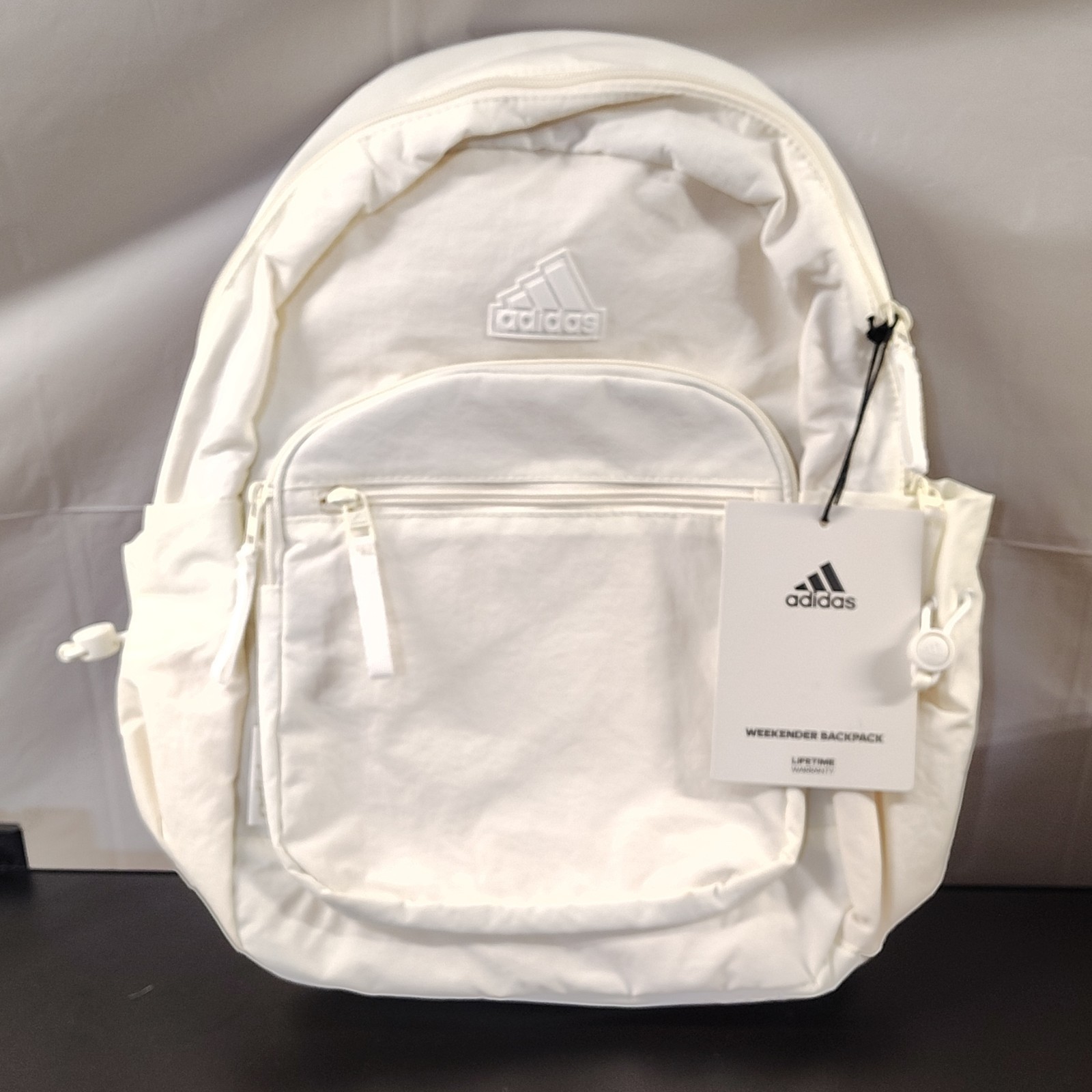 adidas Weekender Backpack White OSFA Laptop Sleeve Bottle Pocket Trolley Strap