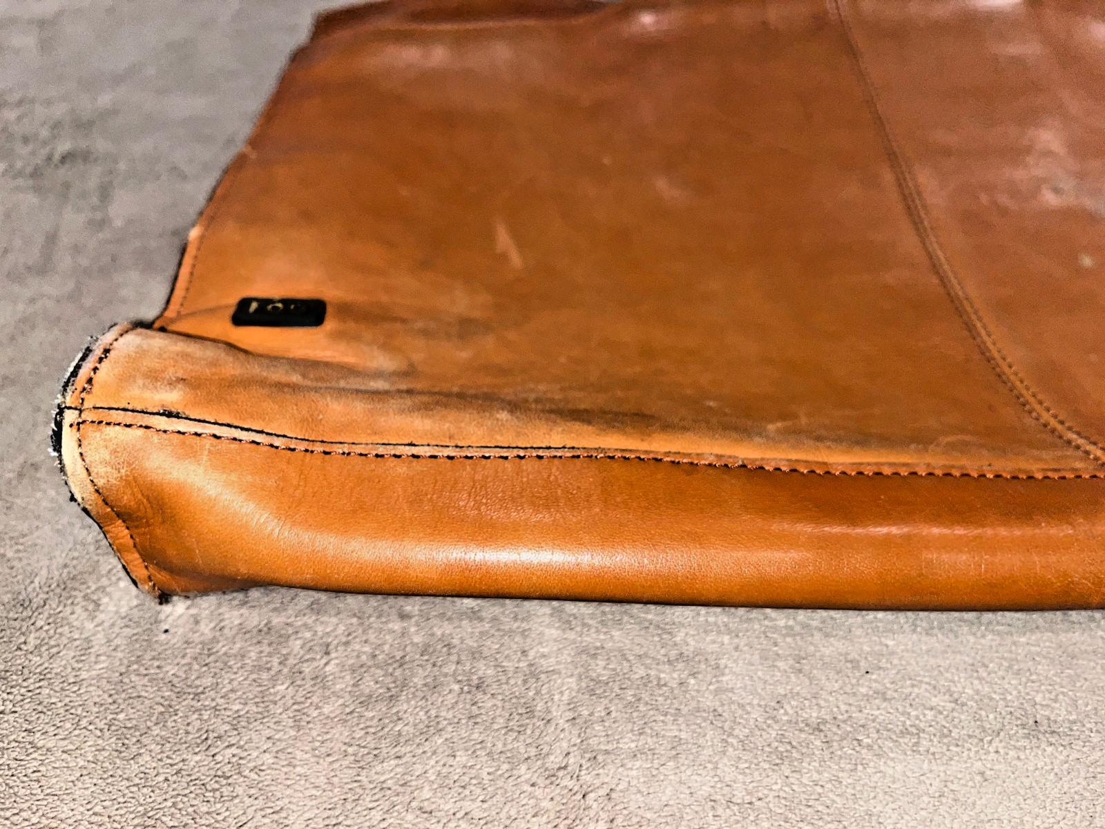 VTG London Fog Honey/Cognac Leather Briefcase Attache Bag Patina USA RARE