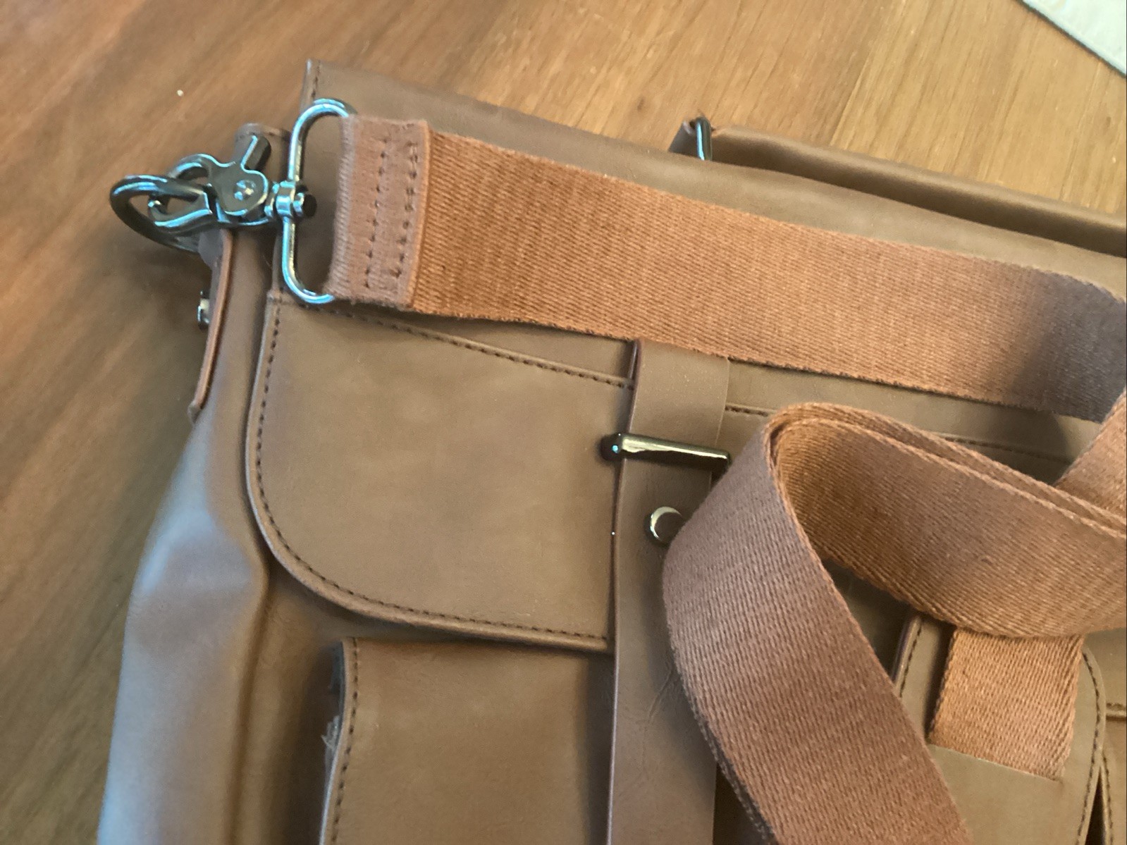 Seyfocnia Messenger Bag Brown Leather Laptop Satchel Men’s New