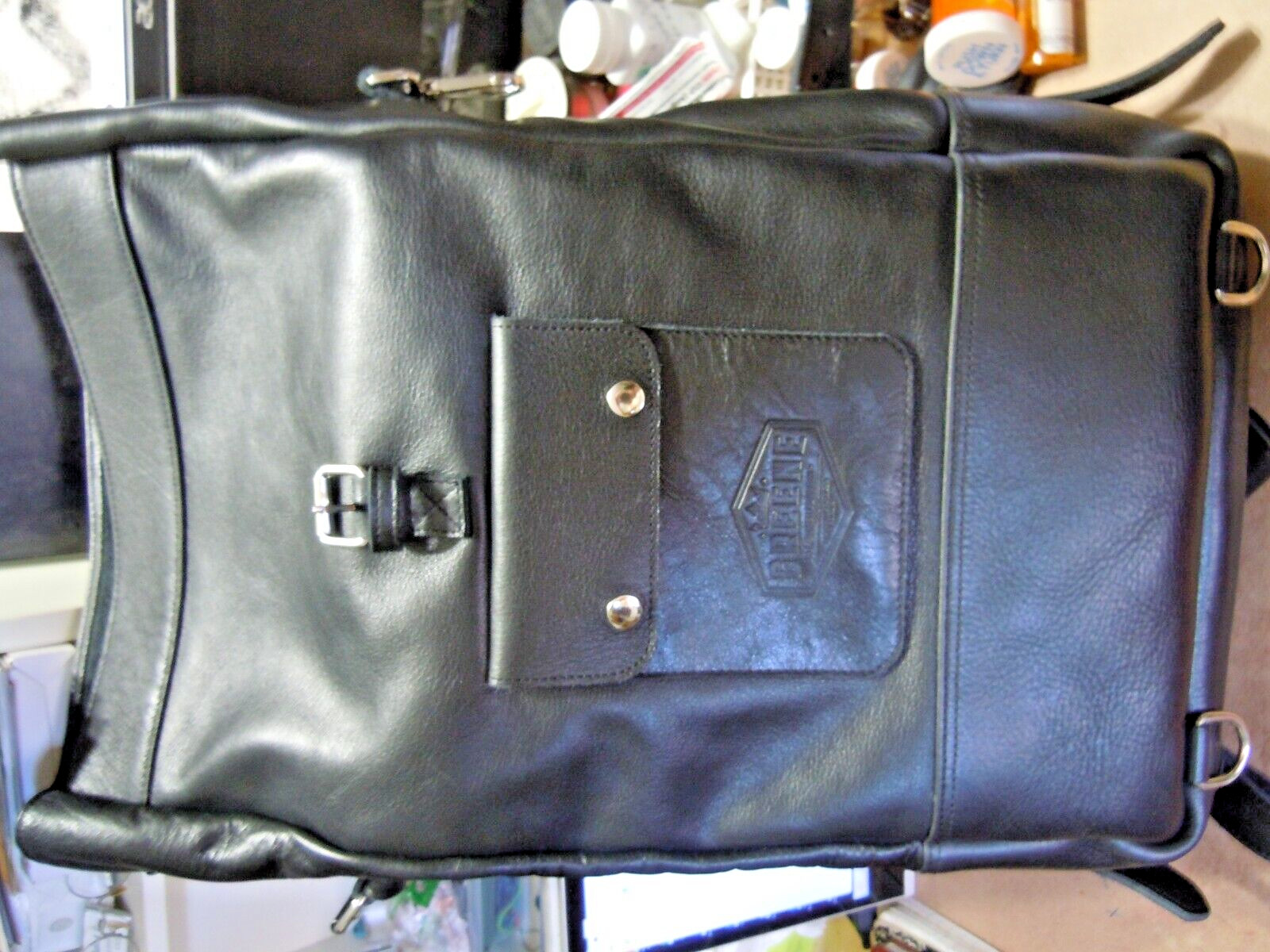 NEW Greene Leather Com. ROLL TOP HEAVY BUFFALO LEATHER BACKPACK MESSENGER USA