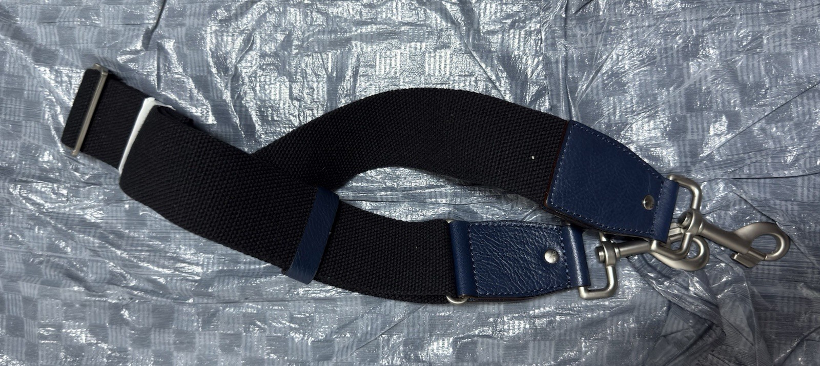 Jack Spade Medium Eaton Duffle Grain Blue Leather