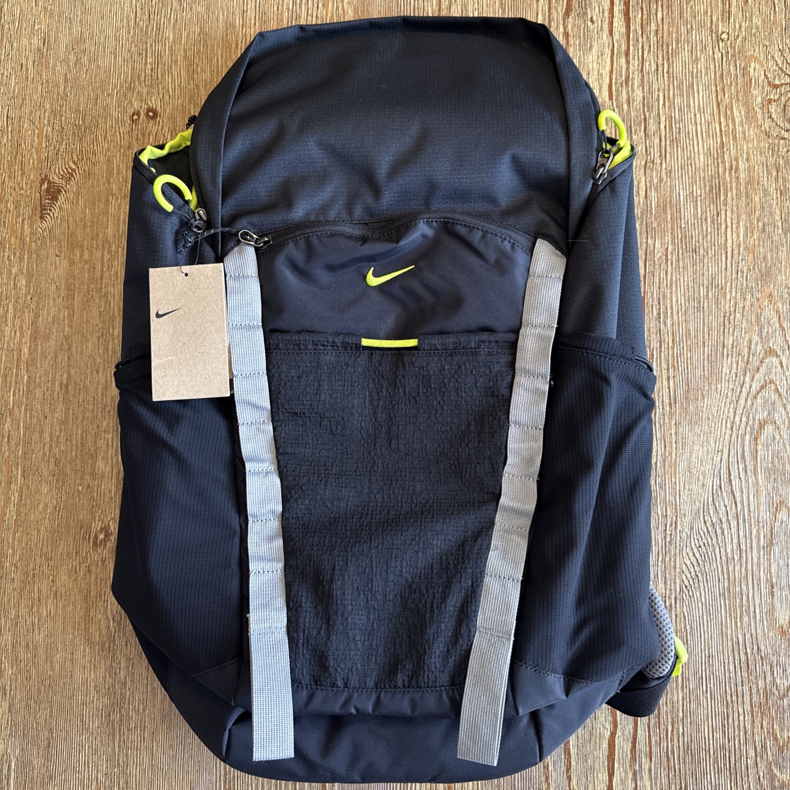 Nike Dri Fit Backpack Hike Day Pack 24L Bag Black Volt Gym DJ9678 010