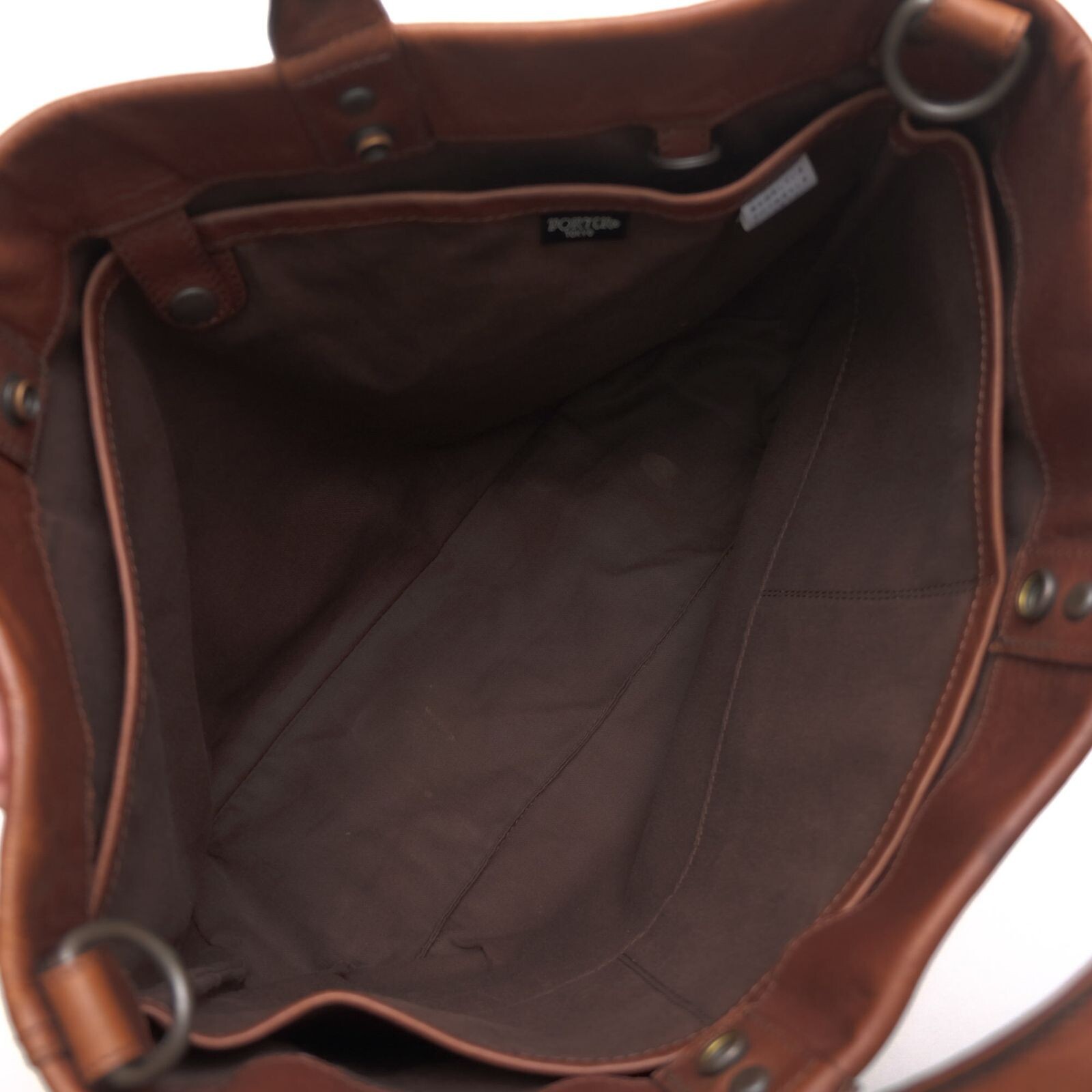 PORTER Yoshida Bushel Tote Bag L Leather Brown B4 Business Japan Authentic