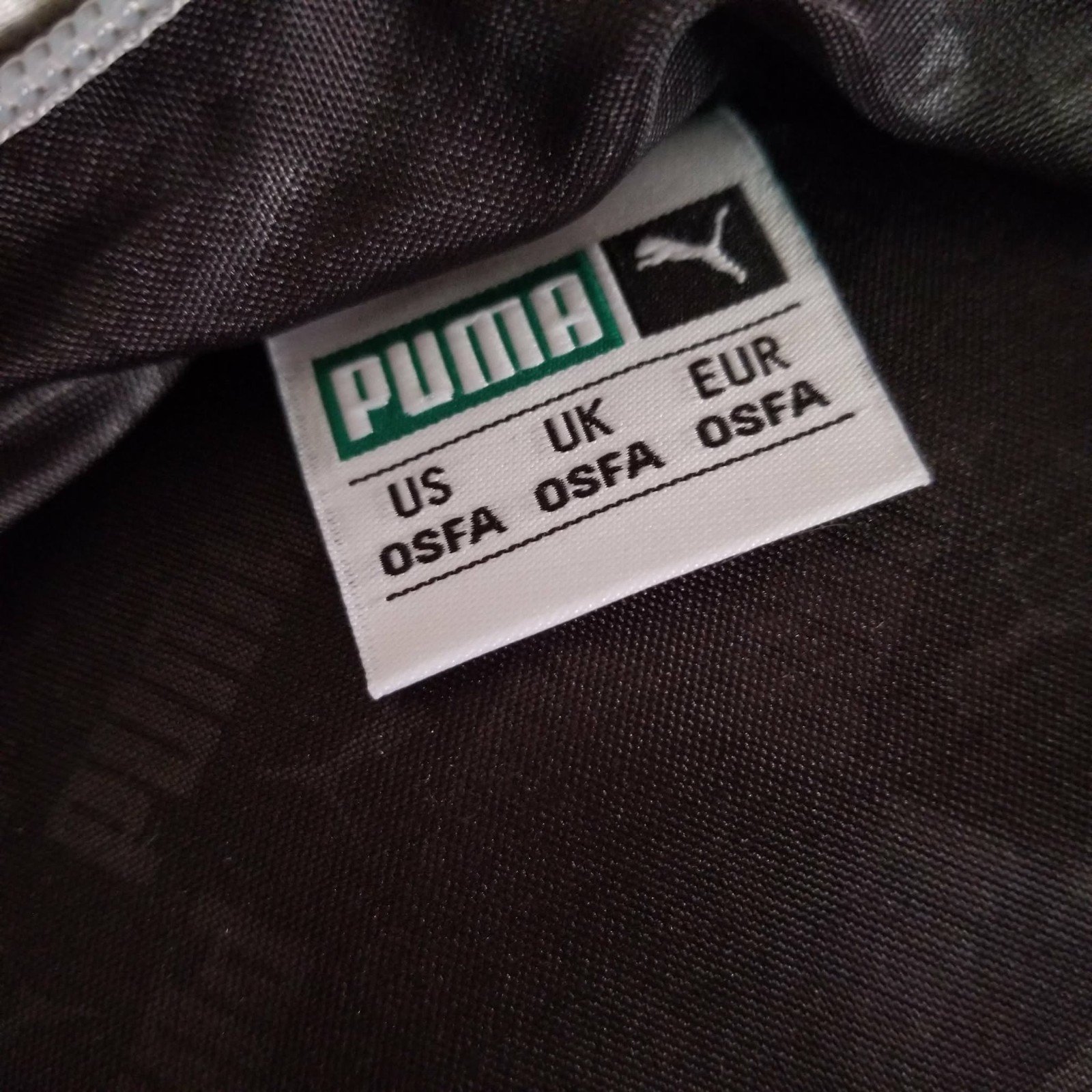 Puma Clubhouse single strap pack 12×6.75×2 gray polyester rayon spandex zip