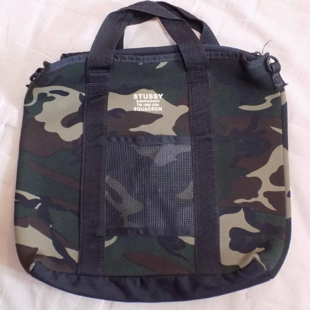 Stussy Men 90S Old Camouflage Tote Bag Shoulder Squadron Limited Edition Streetw