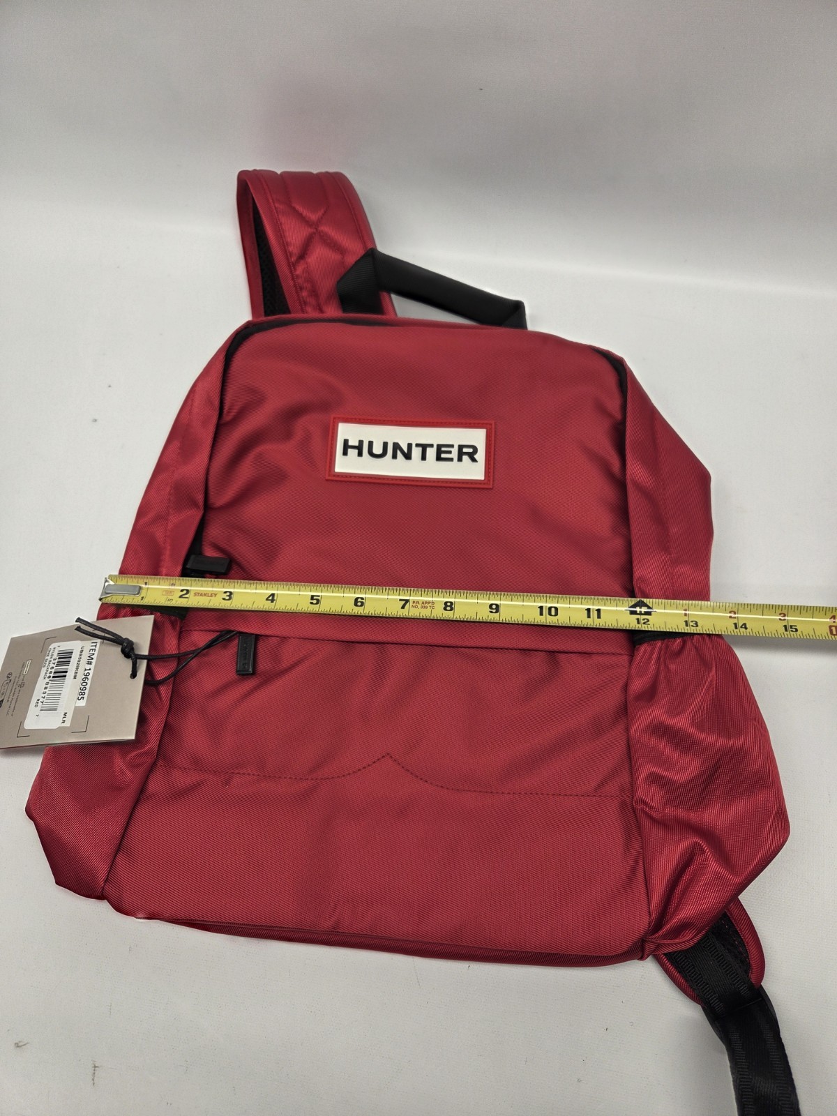 Hunter Top Clip Backpack – Red Color White Logo – Small Size