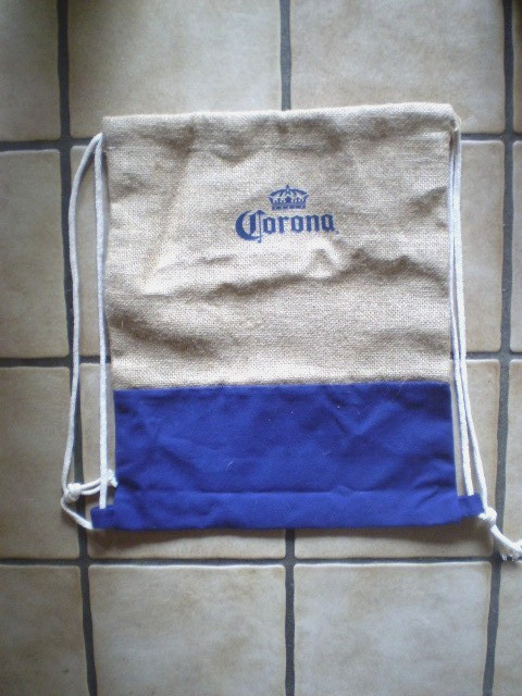 Festival bag / gym bag / backpack made of jute by Corona beer approx. 40 x 34 cm