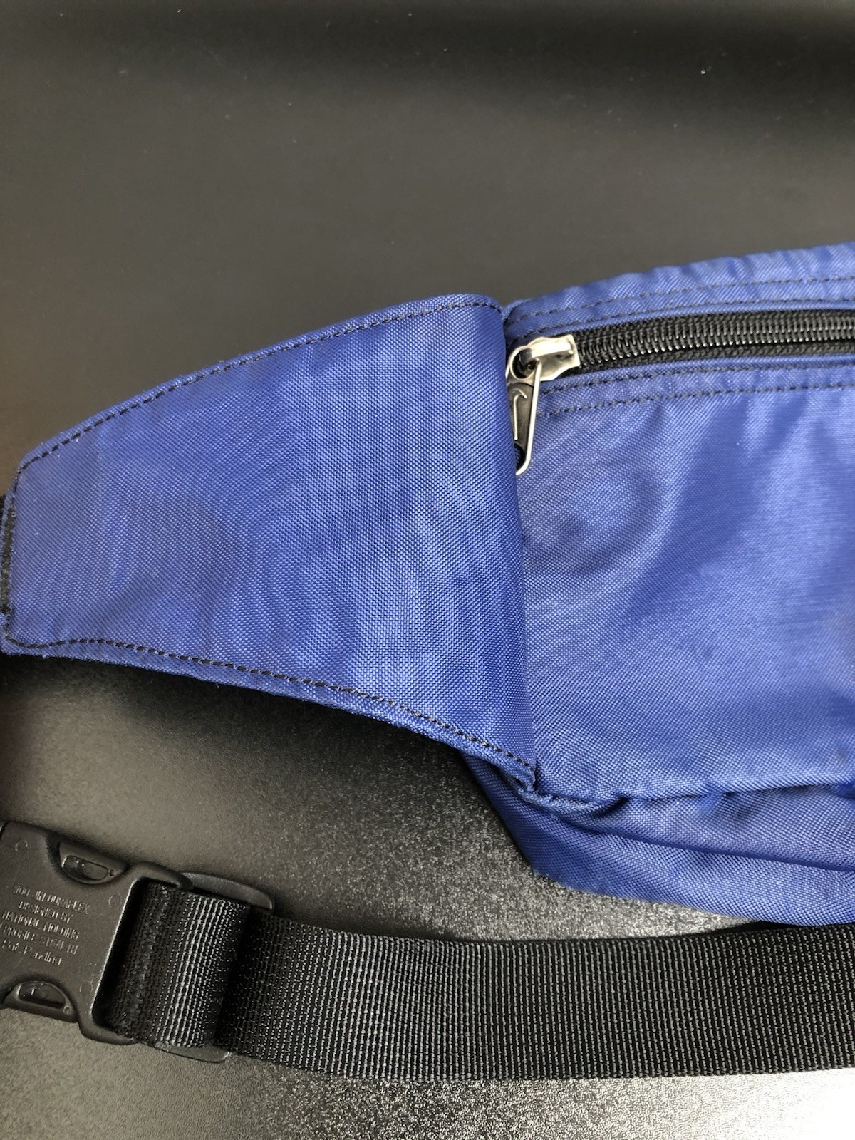 Vintage Nike Dark Blue & Black Fanny Pack Waist Bag White Tag Buckle EUC