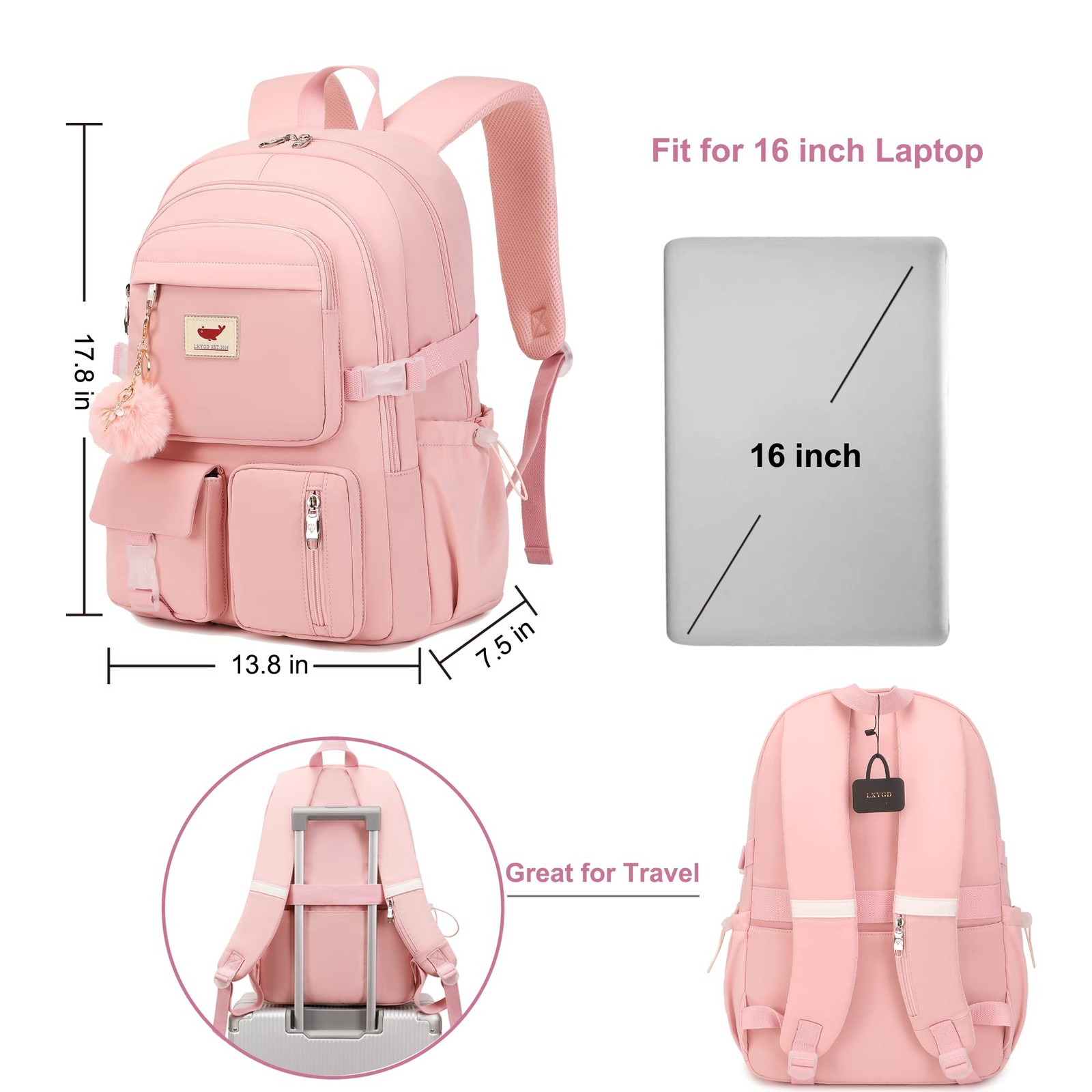 Laptop Backpack 15.6 Inch Elementary Middle High School Bag College Backpacks…