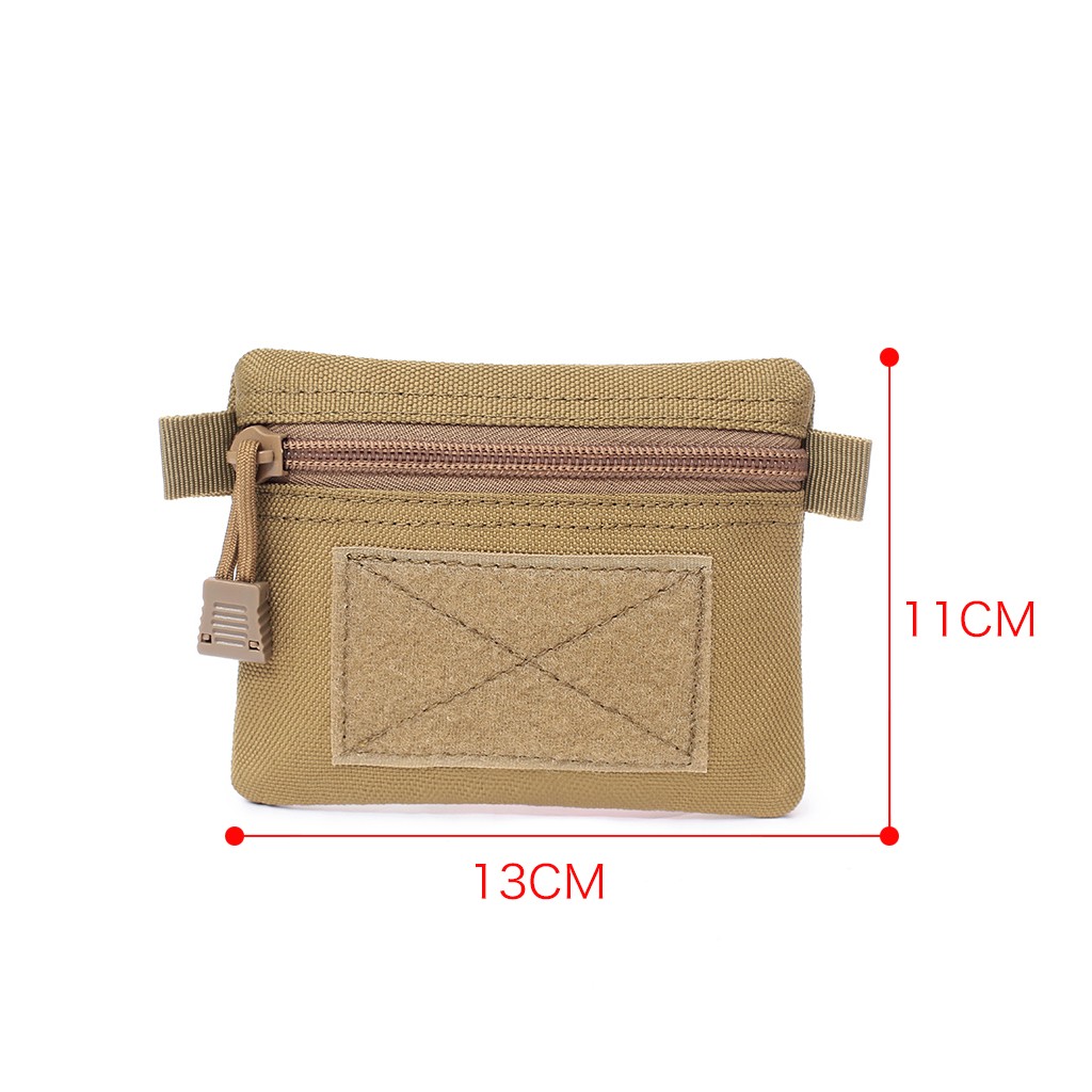 Tactical Wallet Key Pouch Military EDC Mini Coin Purses Zipper Small Waist Bag