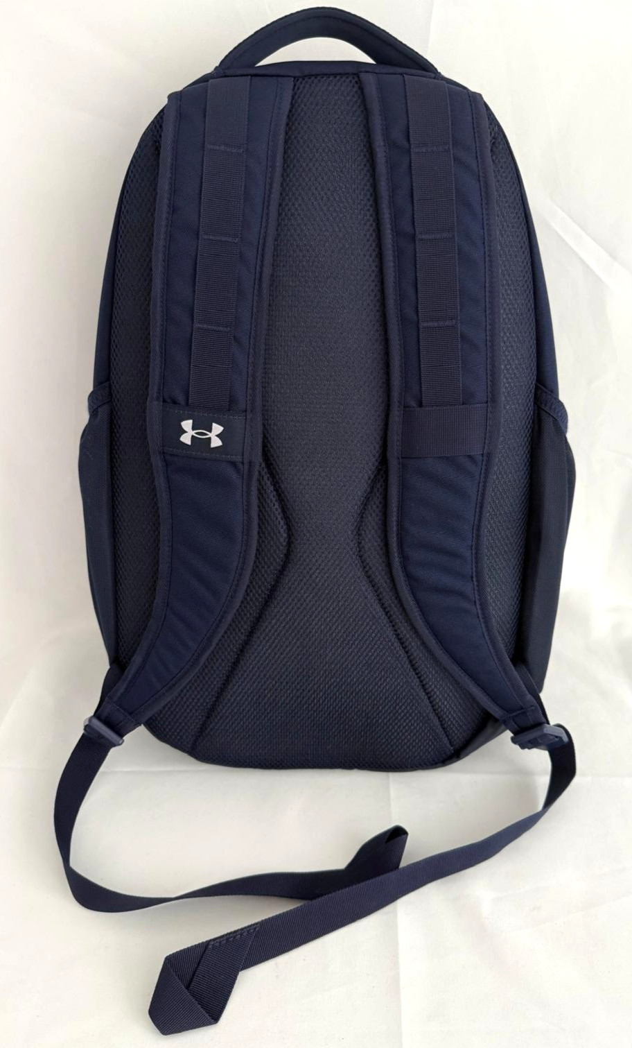 Under Armour UA Hustle 5.0 Storm Backpack Navy Blue Metallic Bag Laptop TSB