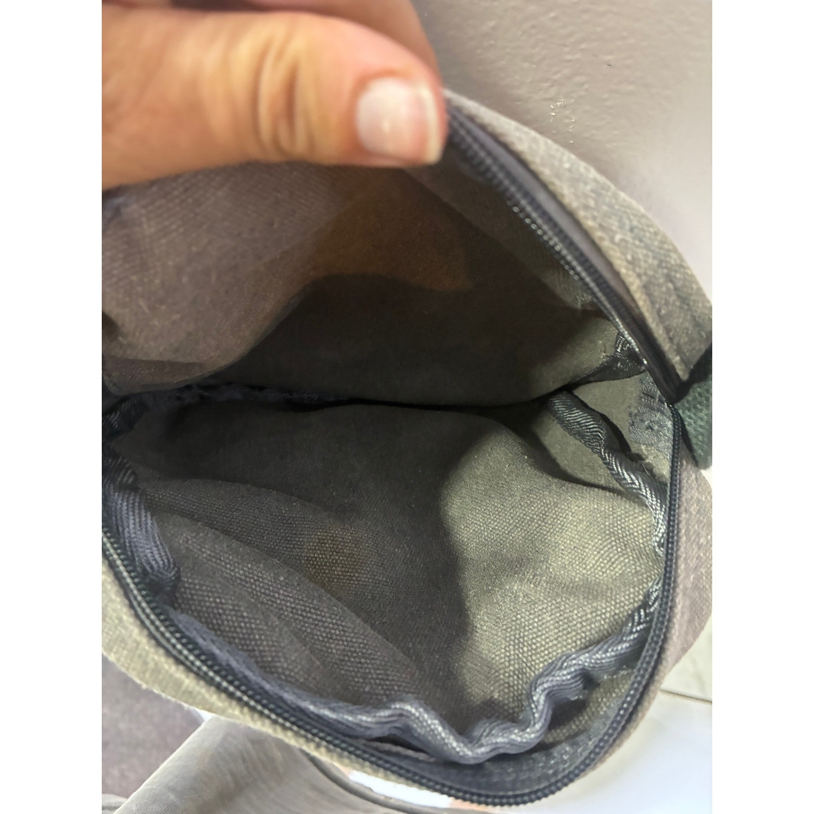 Harwish Gray Canvas Crossbody Bag Small Utility Messenger Tactical Travel Pouch
