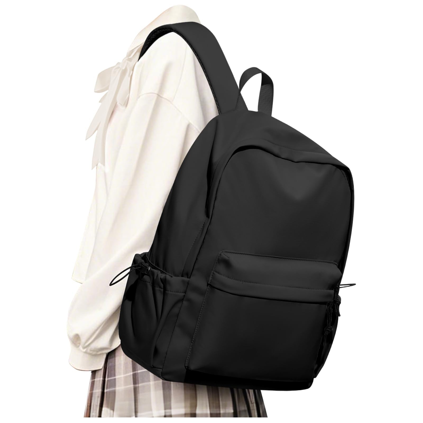Black School Backpack For Girls Boys High Middle school college Backpack Book…