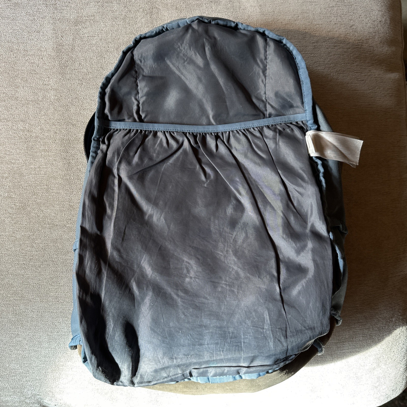Vintage Y2K Jansport Backpack Light Blue Leather Bottom Suede