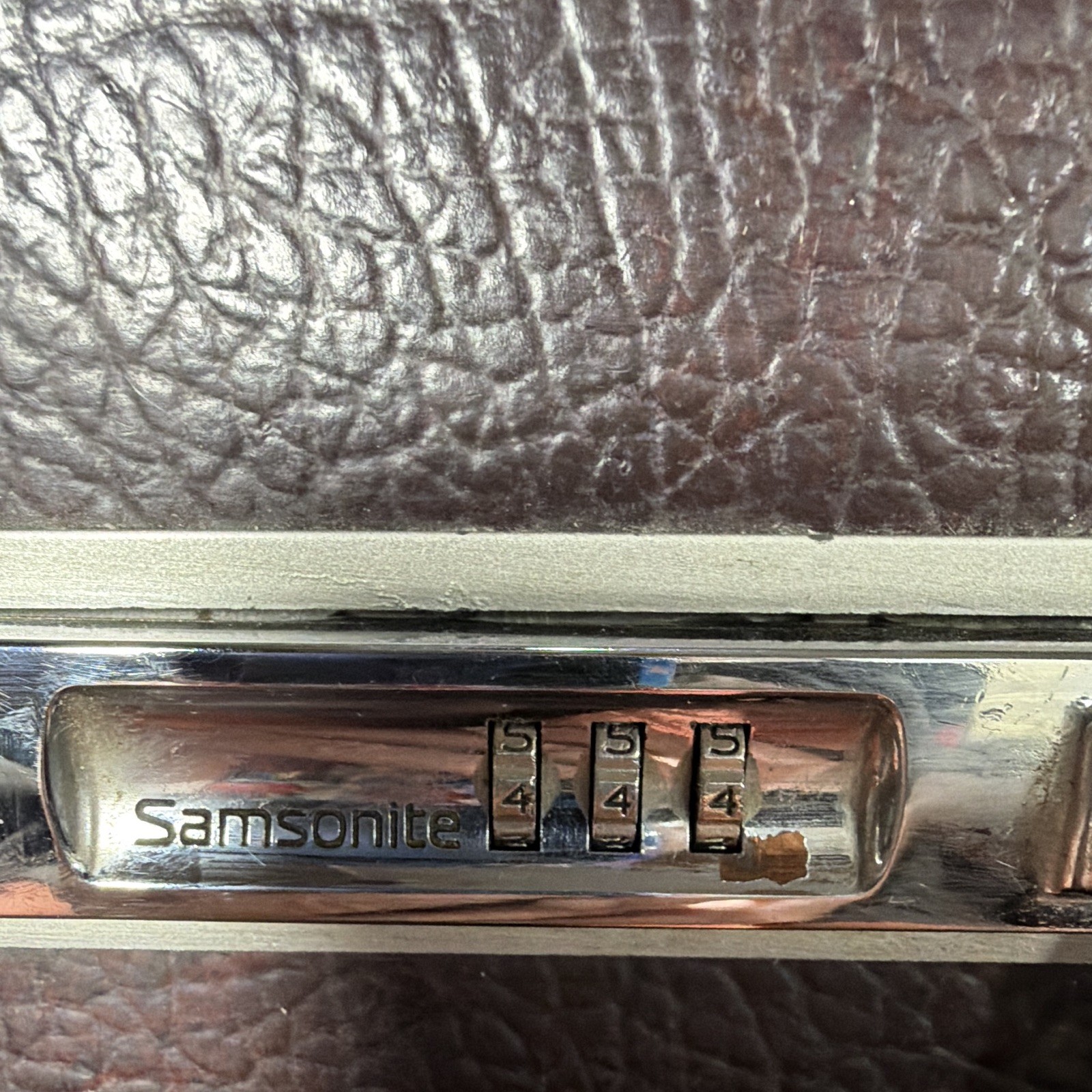 Vintage Samsonite Briefcase Attache Brown Burgundy Personal Combination Lock
