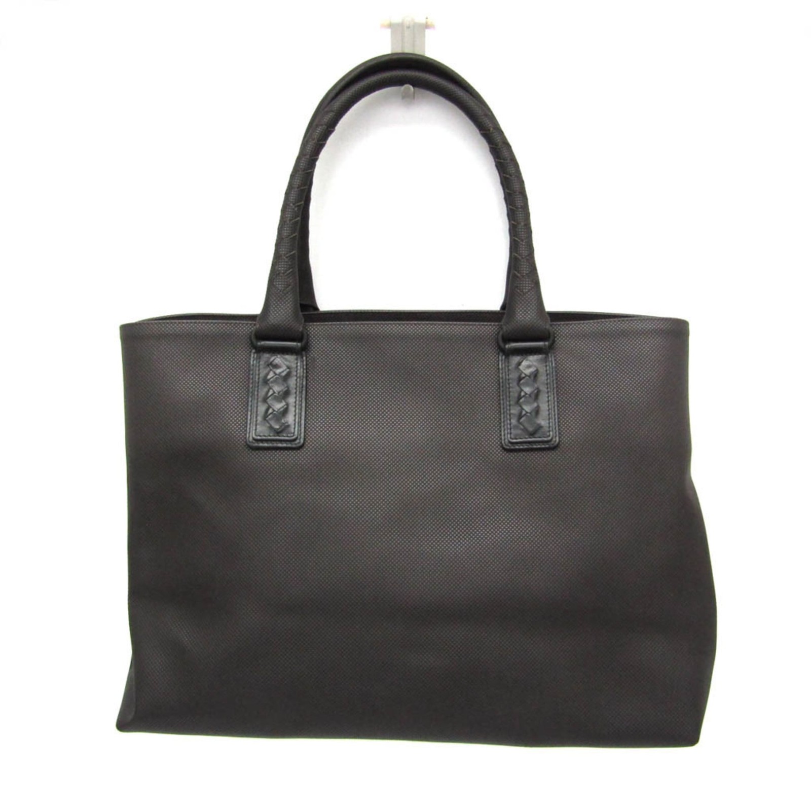 Bottega Veneta Marco Polo 222498 PVC leather tote bag black dark brown Used