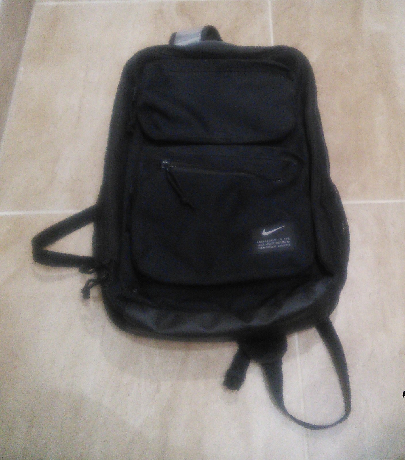 Nike Speedy Elite Backpack Black Laptop Travel Utility Speed CK2668-010 (USED)
