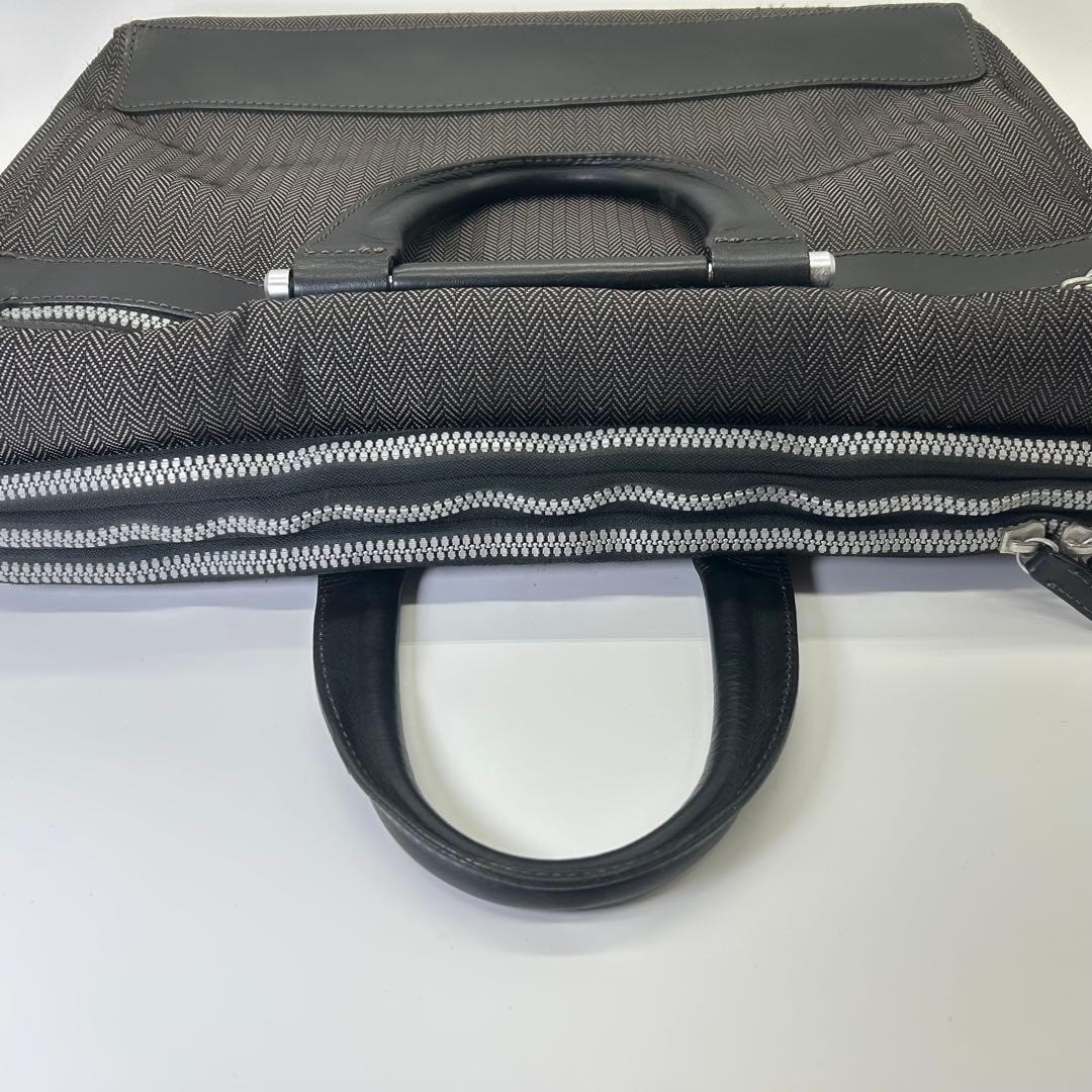 PAUL SMITH Soft Collection 2Way Briefcase Black Herringbone Business ShoulderBag