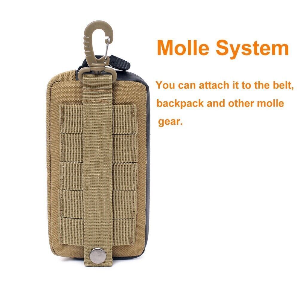 Tactical Molle EDC Pouch Small Organizer Waist Bag ID Card Holder Phone Wallet