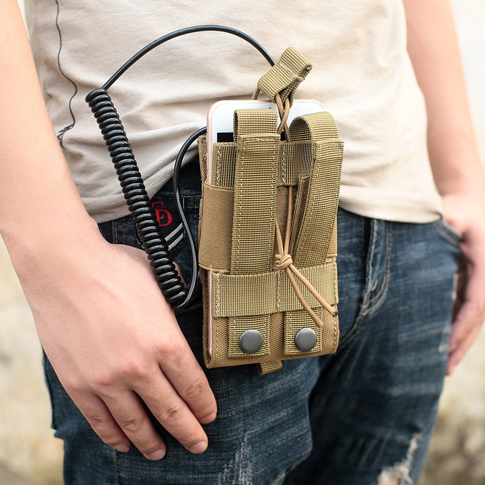 Tactical Nylon Universal Mobile Phone Case Bags MOLLE Waist Belt Backpack Pouch