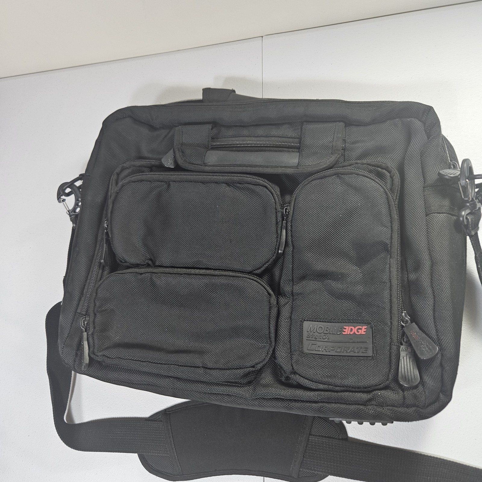 Mobile Edge Bring It On Corporate Black Nylon Business Laptop Briefcase 16″