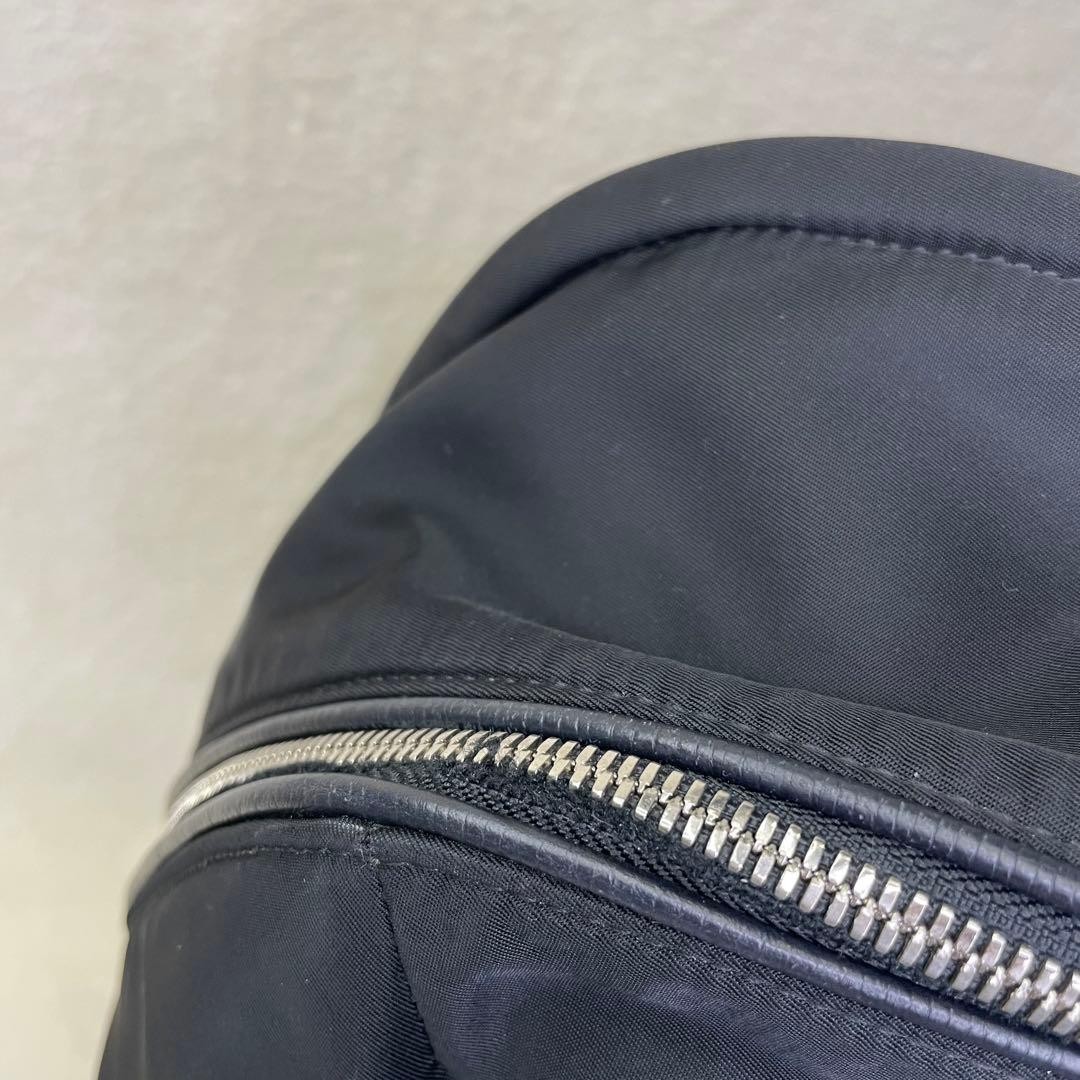 Authentic Bally Backpack Business Nylon Black 42cm Mens Lightweight Casual Rucks
