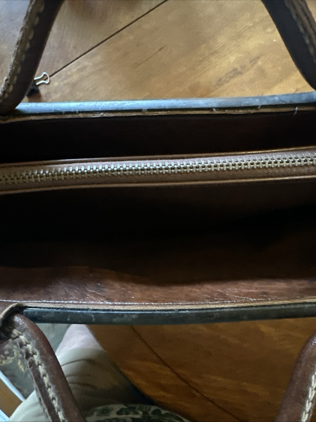 Vintage Pegasus Briefcase Brown Leather Made In USA 17.5 x 12 Inches VG