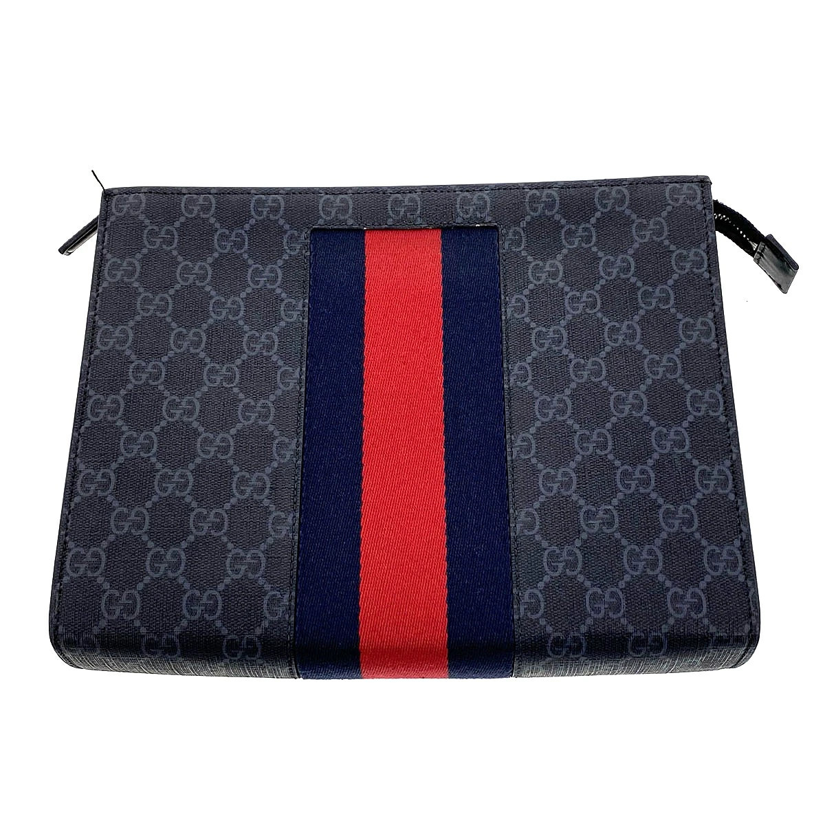 Gucci GG Supreme clutch bag 475316 black used