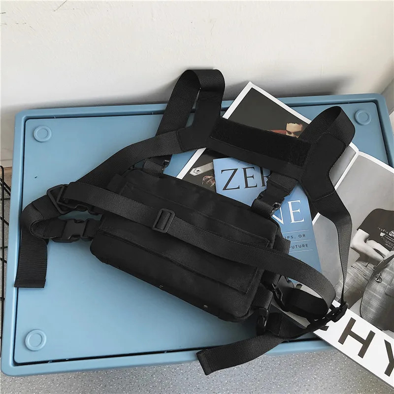 Functional Tactical Chest Bag Exercise Travel Vest Pack Oxford Cloth Vest Storag
