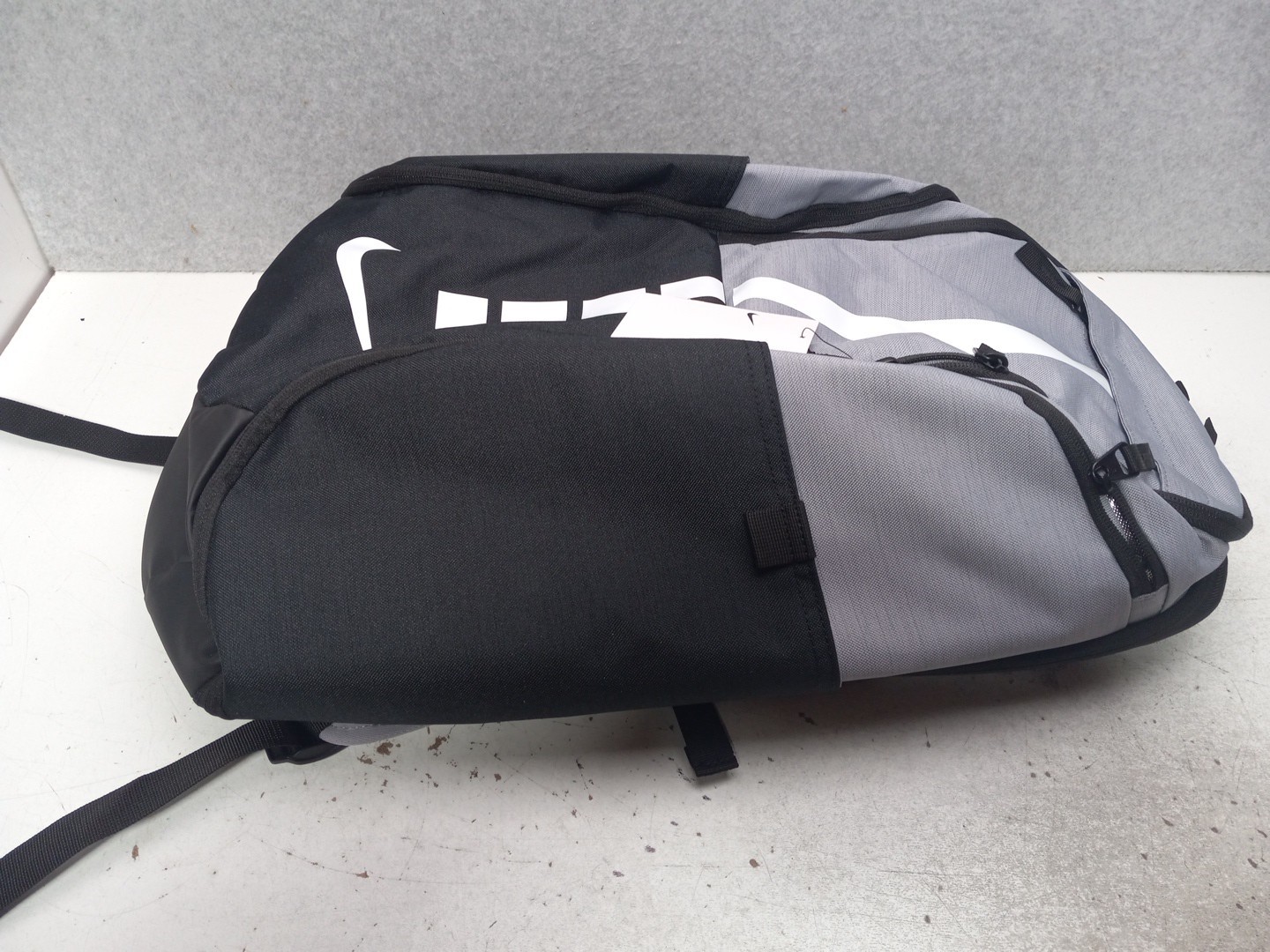 Nike Hoops Elite Pro Backpack Cement Grey White Black Laptop School Bag