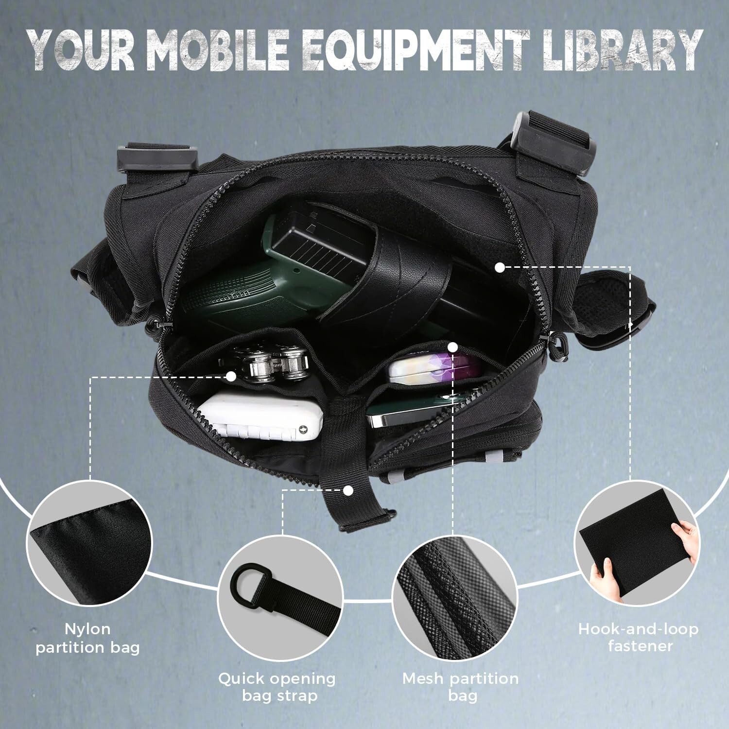 Men’s EDC Chest Pack – Tactical Holster Fits Most Pistols for Outdoor Adventures
