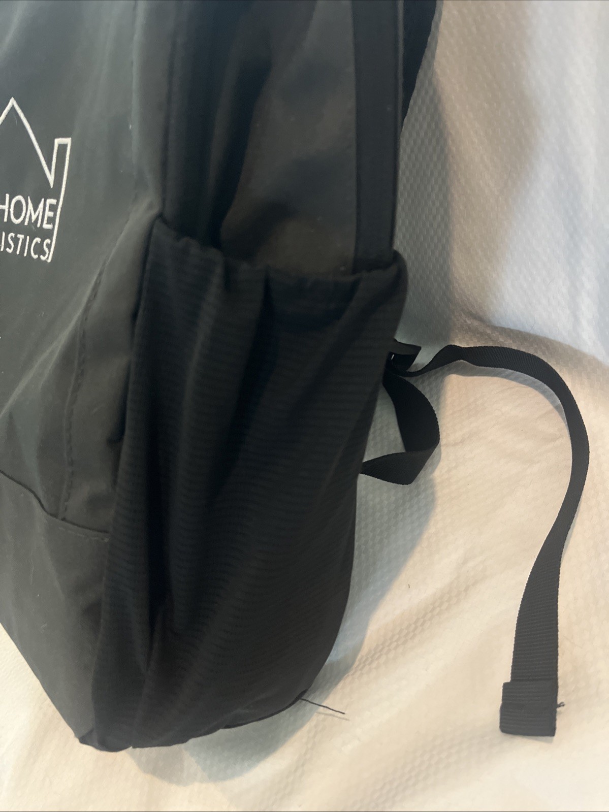 Black Backpack w/ In-Home Logistics Logo – Padded Laptop Pocket 17.5″ x 12″x 4″