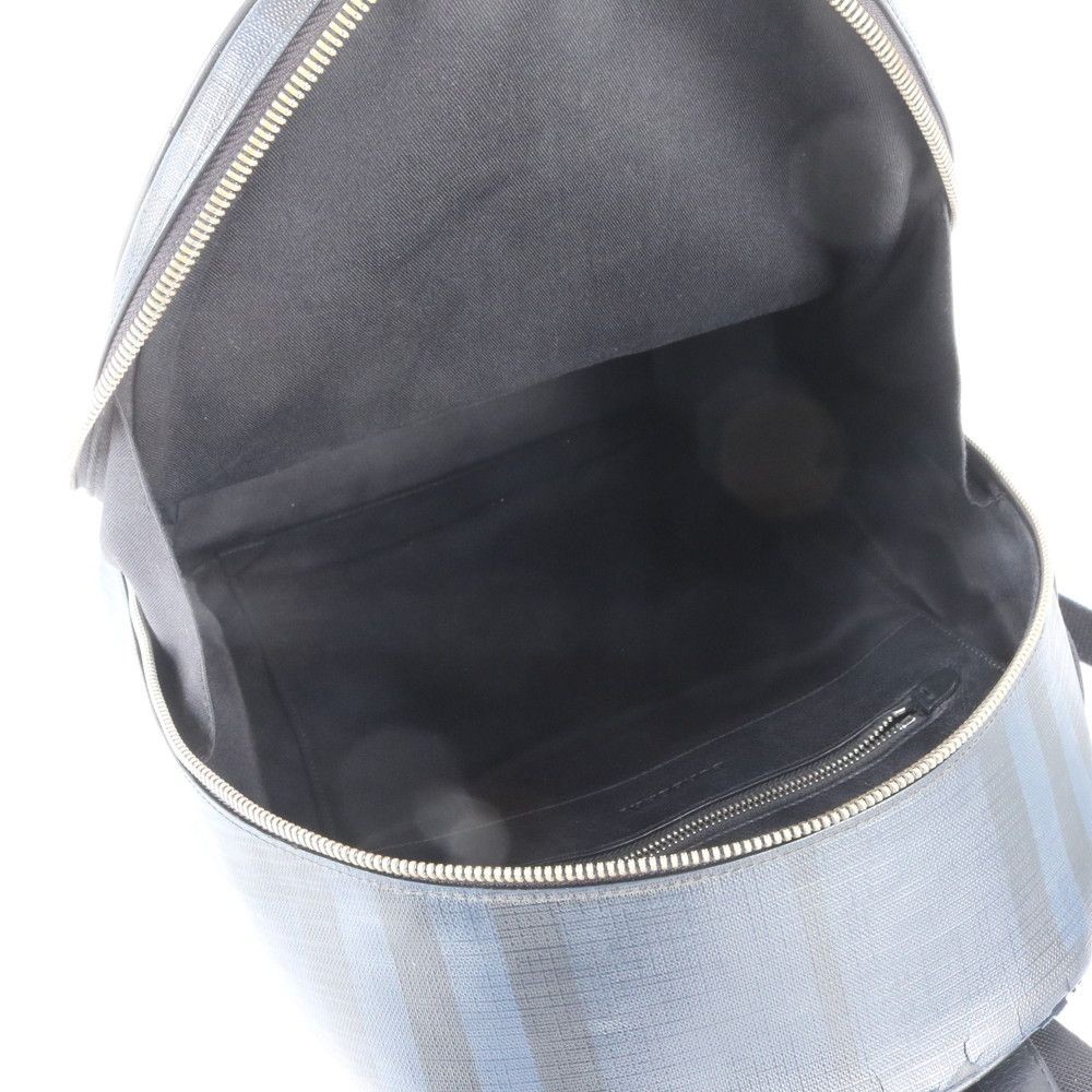Authentic Burberry Leather Check Pattern Backpack Men’s A4 Size, Slight Signs of