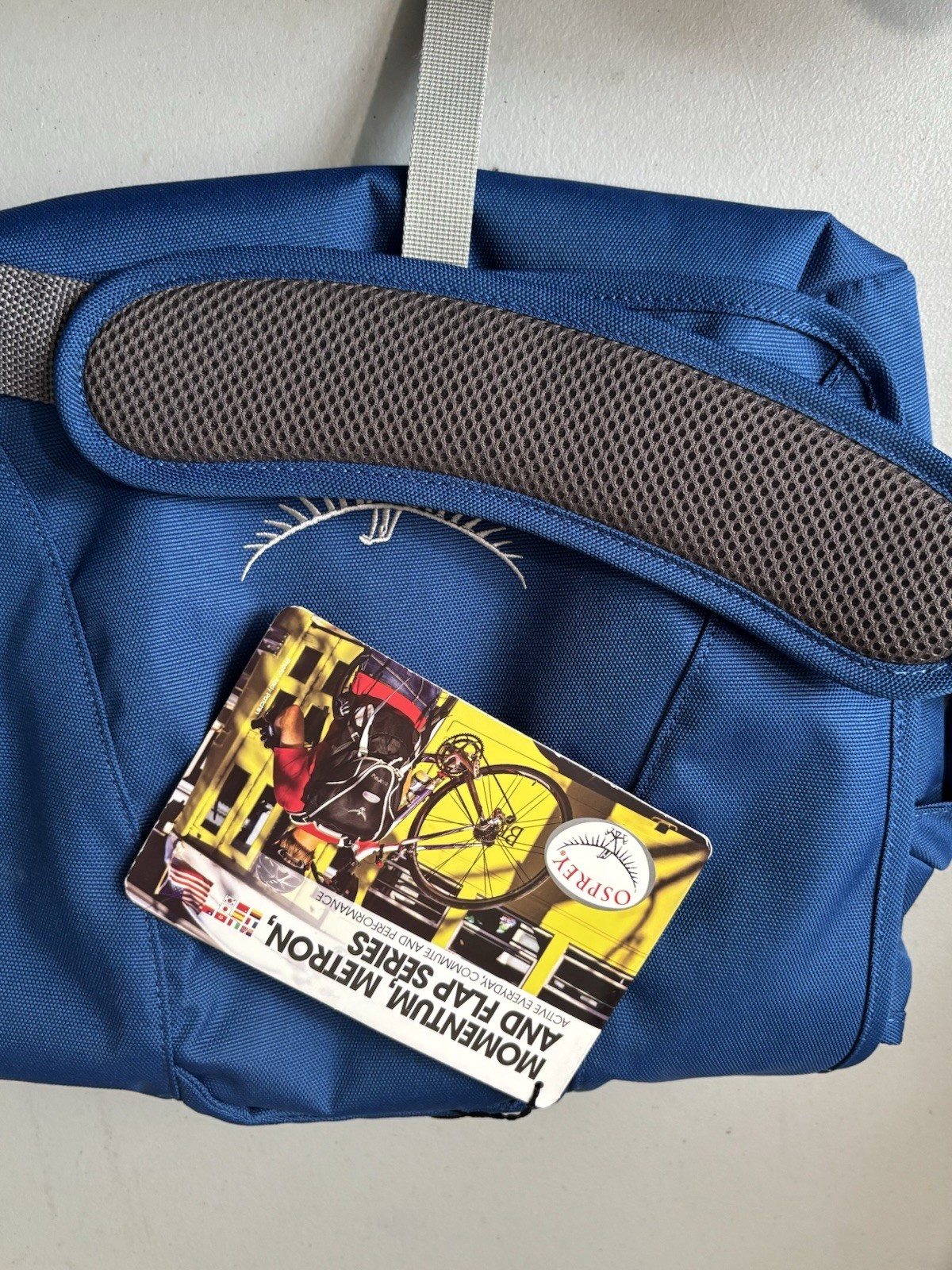 Osprey Backwoods Blue Flap Mini SMU Travel Messenger Small Laptop Bag NEW 14×12”