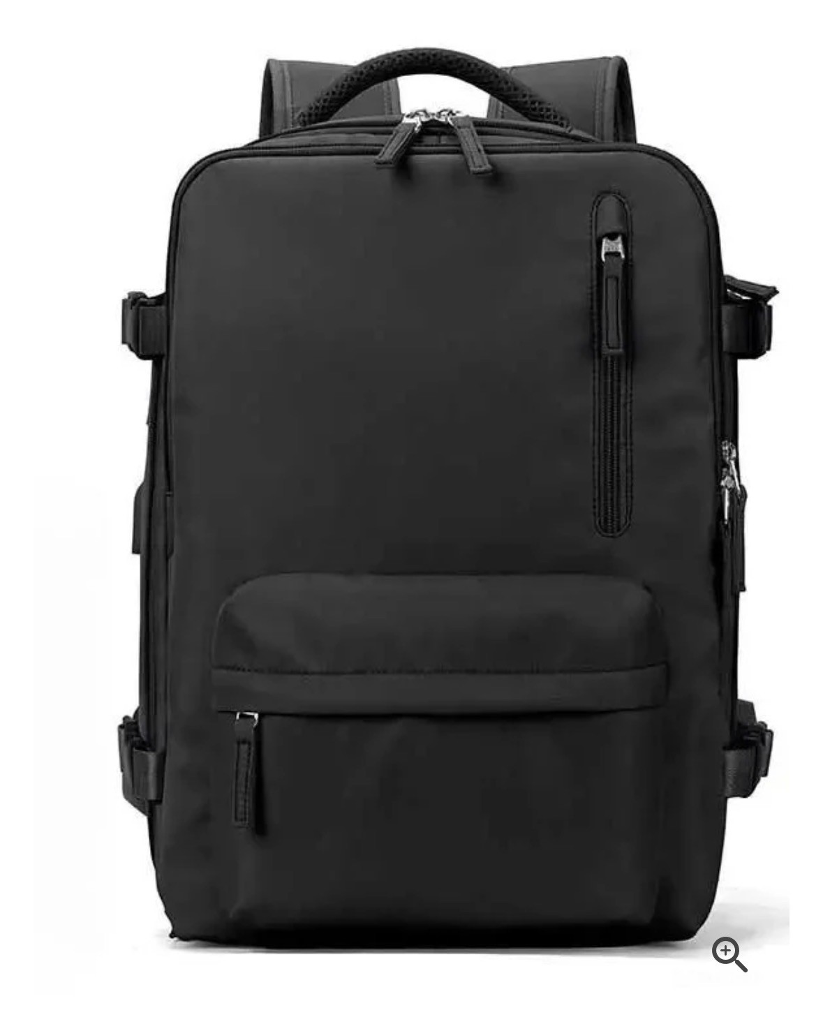 NEW Women’s Large 35L Travel Backpack, Carry-On with Shoe Compartment – Black