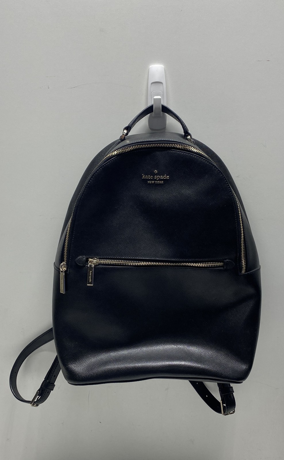 Kate Spade Black Saffiano Leather Backpack Large Gold Hardware