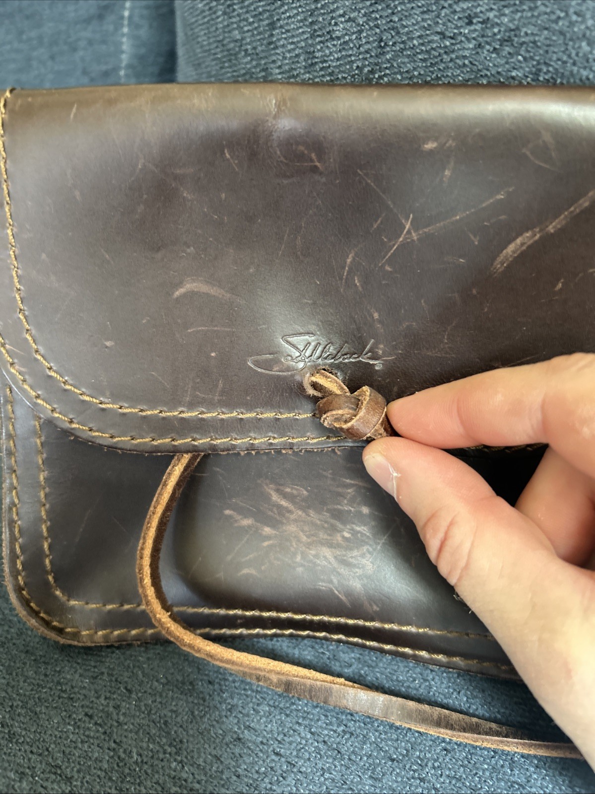 Saddleback Leather Co. Leather Cable Bag Organizer Pouch Brown