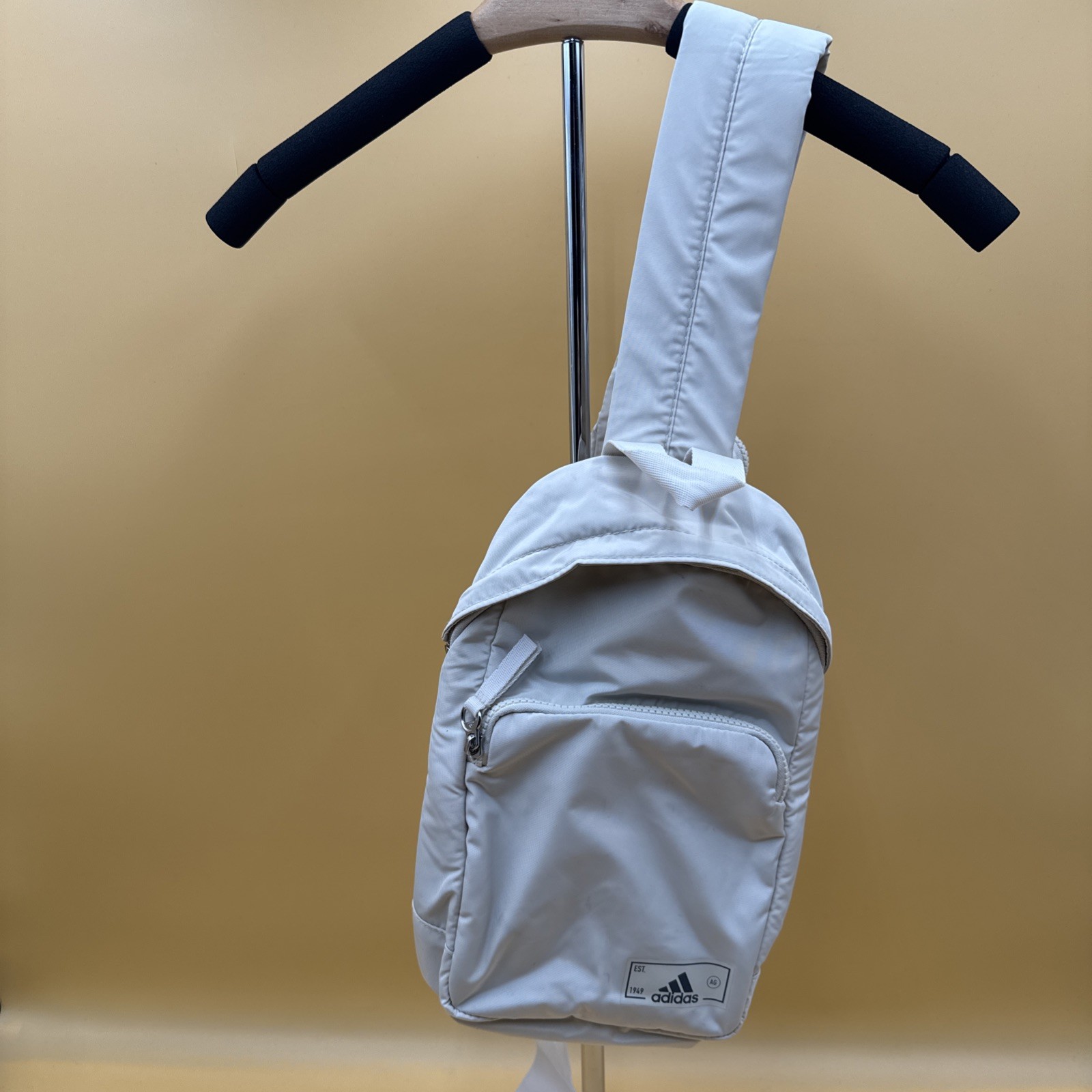 Adidas Essentials 2 Sling Crossbody Backpack Bag Cream Color Adjustable Strap
