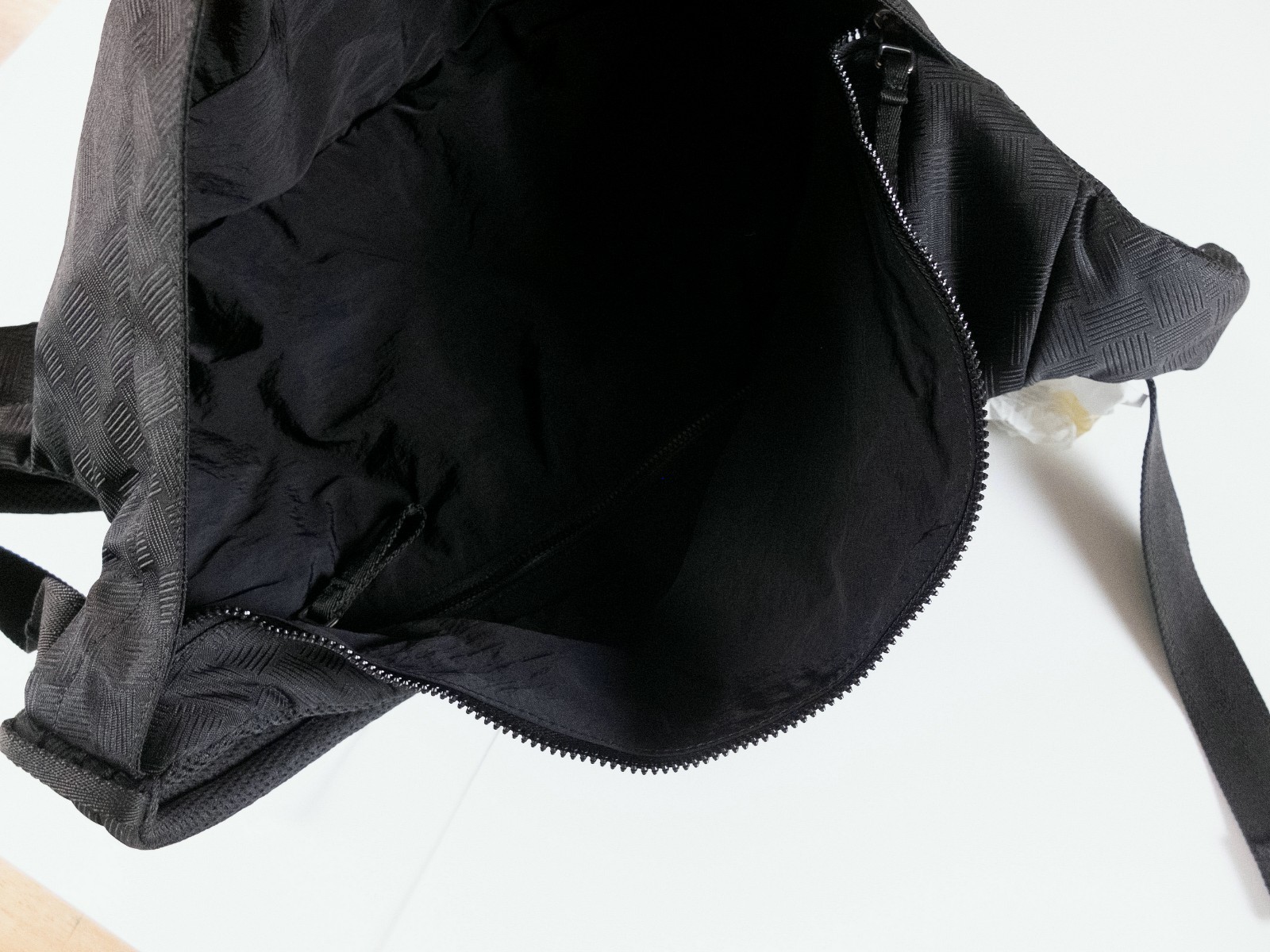 (NO CUSTOMS TAX) BOTTEGA VENETA Rider black intreciato pattern nylon backpack