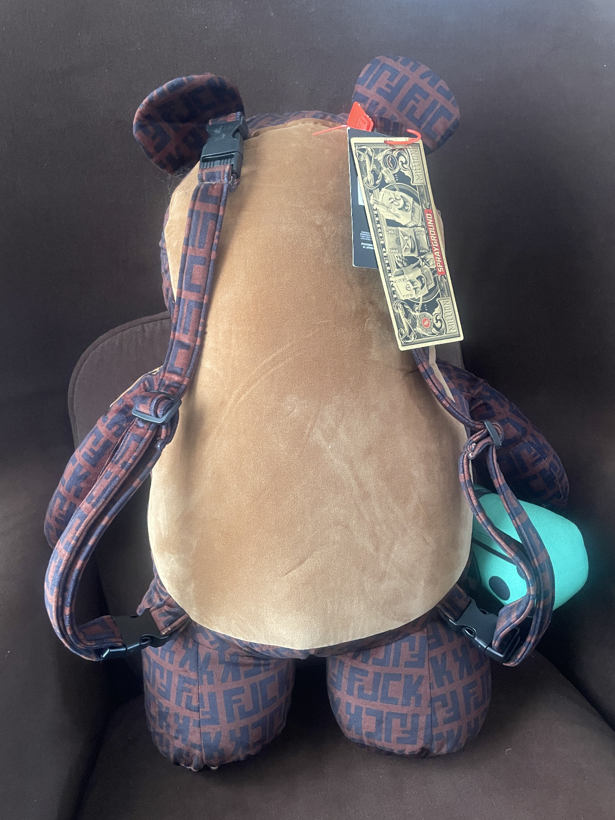Sprayground New W Tags Limited Edition Million Dollar Teddy Bear Backpack