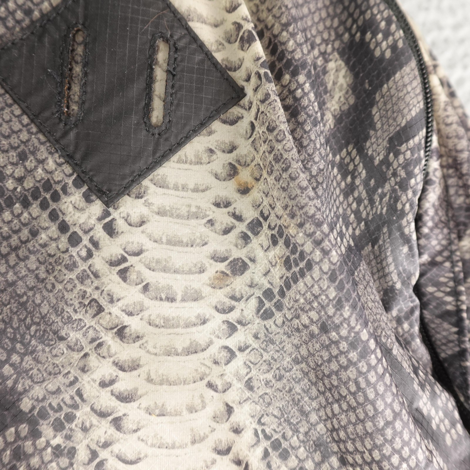 The North Face Supreme Backpack Medium Gray Snakeskin Animal Print Nylon Outdoor