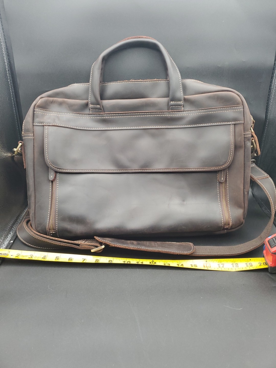 Taertii Full Grain Leather Messenger Bag. Very Clean 11×16