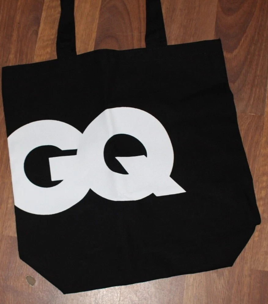 GQ Magazine Black & White Tote Bag Classic Hip Hop Accessory