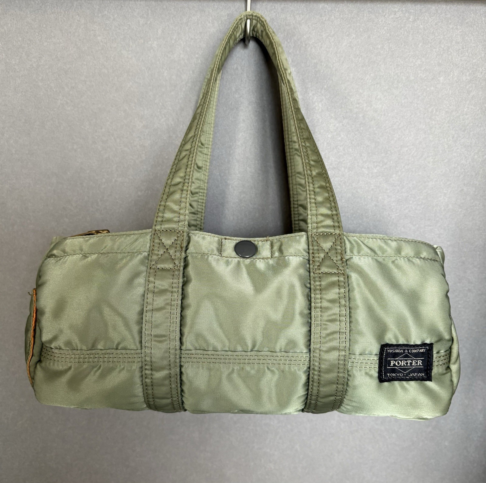 Yoshida & Co. Porter Tanker Mini Boston Bag Sage Green Used 28cm×13cm×12cm