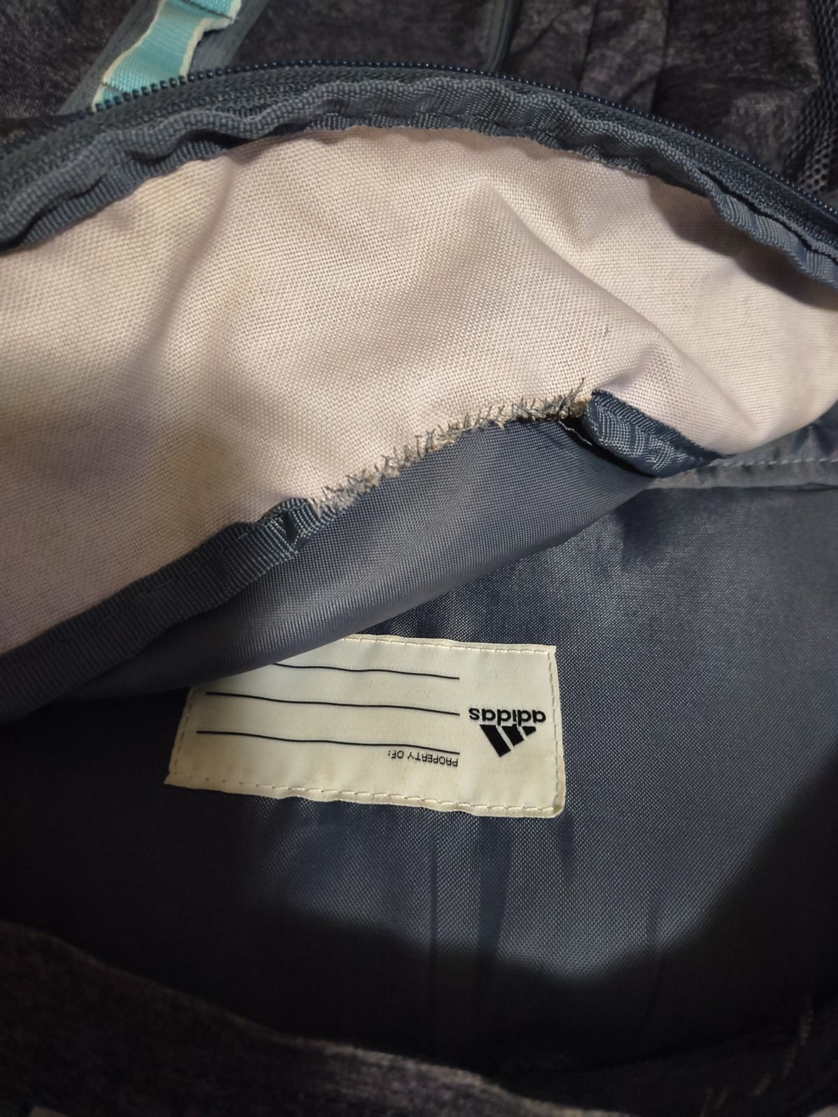 Adidas Gray/Black/Teal Large Backpack w/ 5 Zip Pockets -Free Shipping!🚚-
