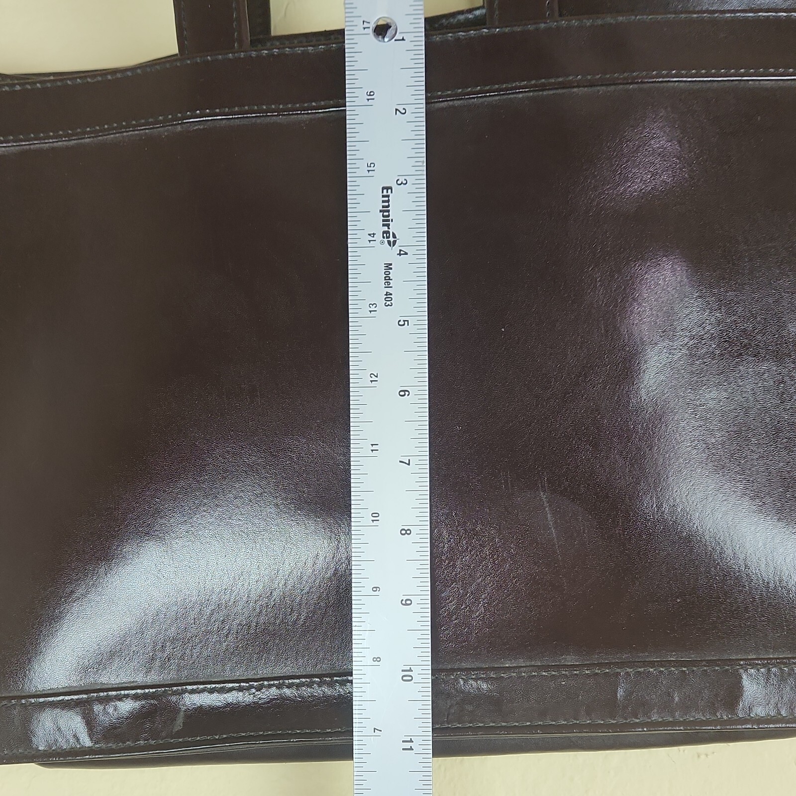 Vintage HIT Briefcase retractable with extra 4 pockets genuine leather brown