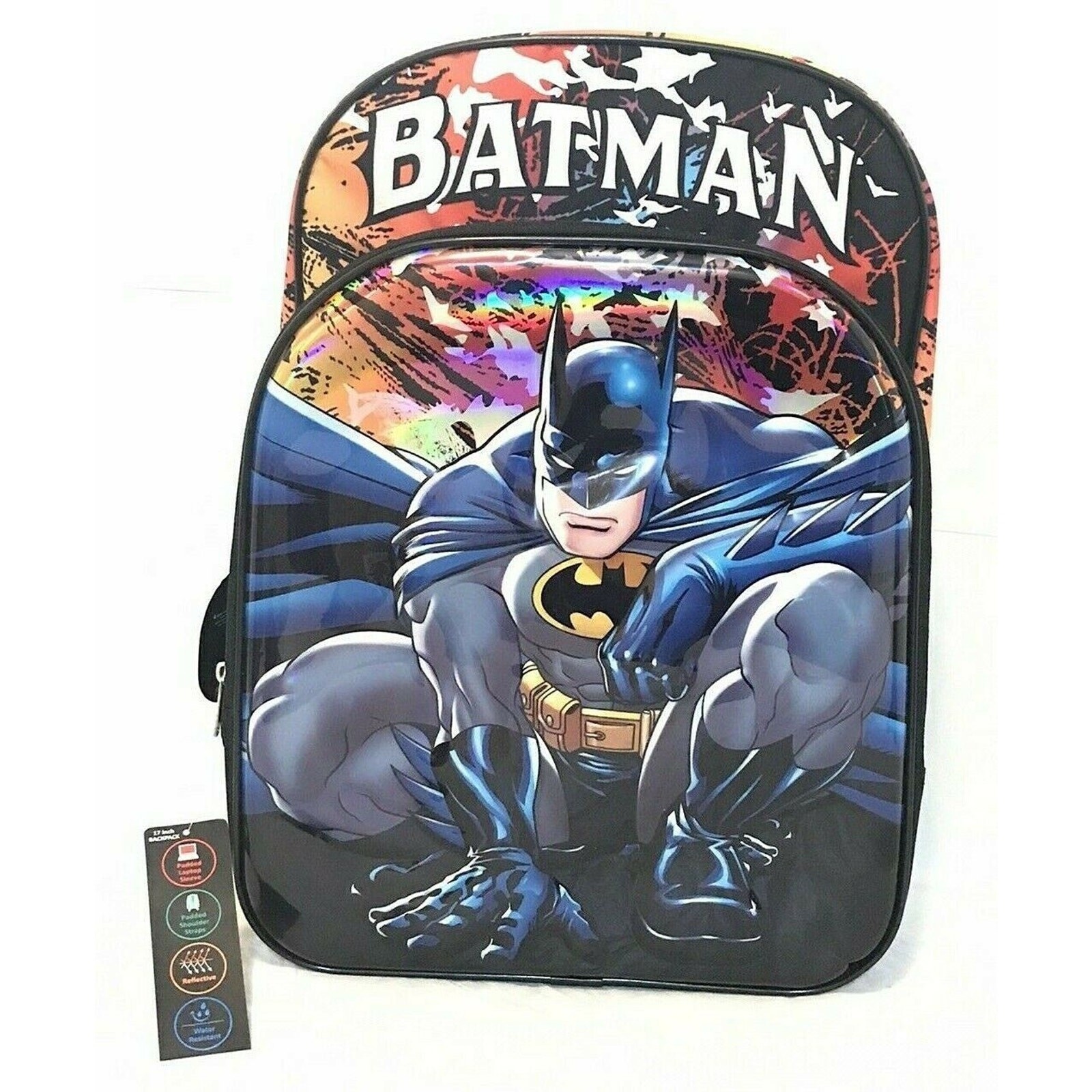 3D Batman Kids Youth School Backpack 18″ Tall ”NEW”